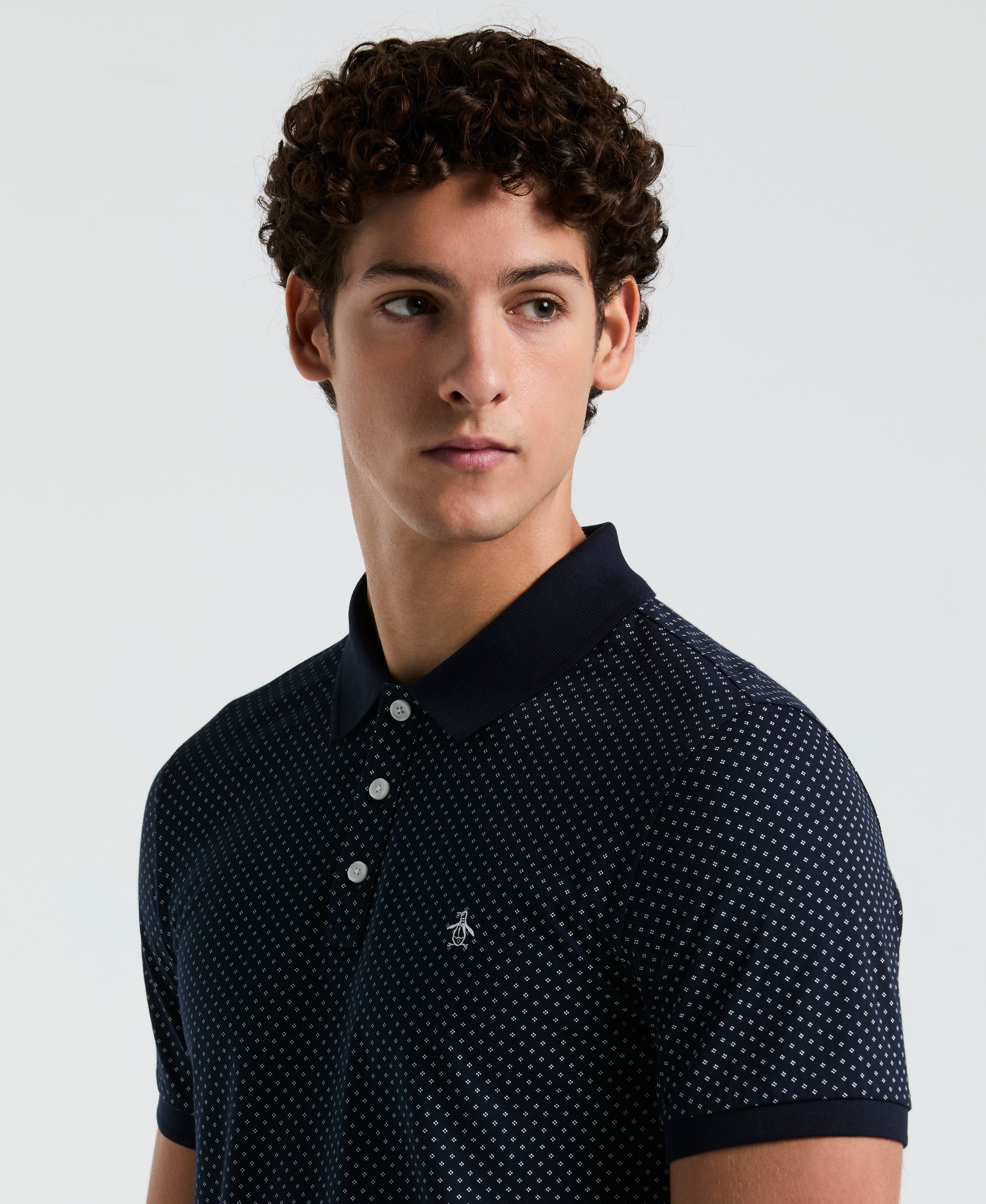 All-Over Diamond Ditsy Print Polo