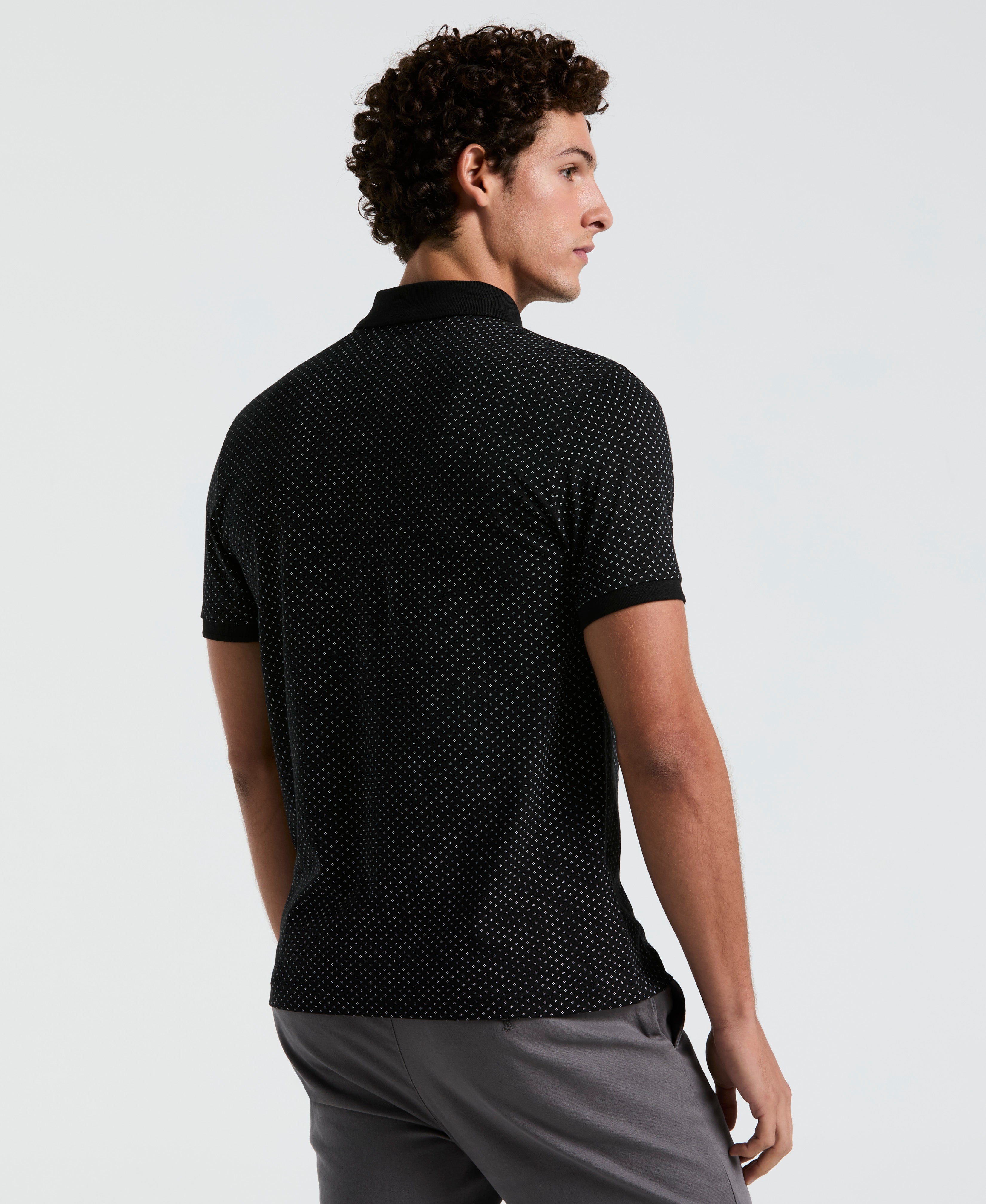 All-Over Diamond Ditsy Print Polo