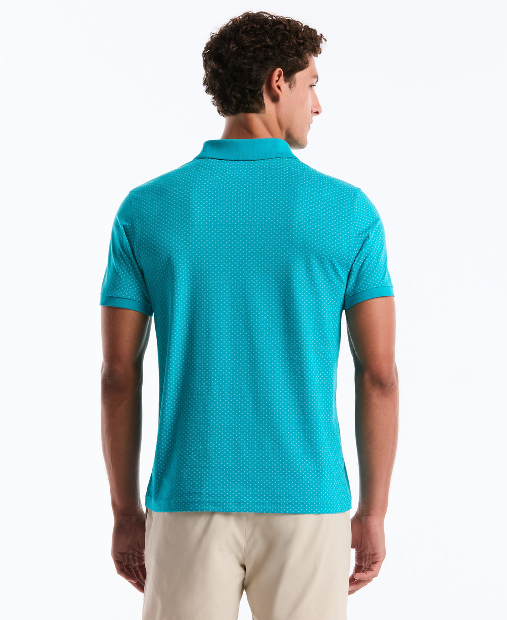 All-Over Diamond Ditsy Print Polo