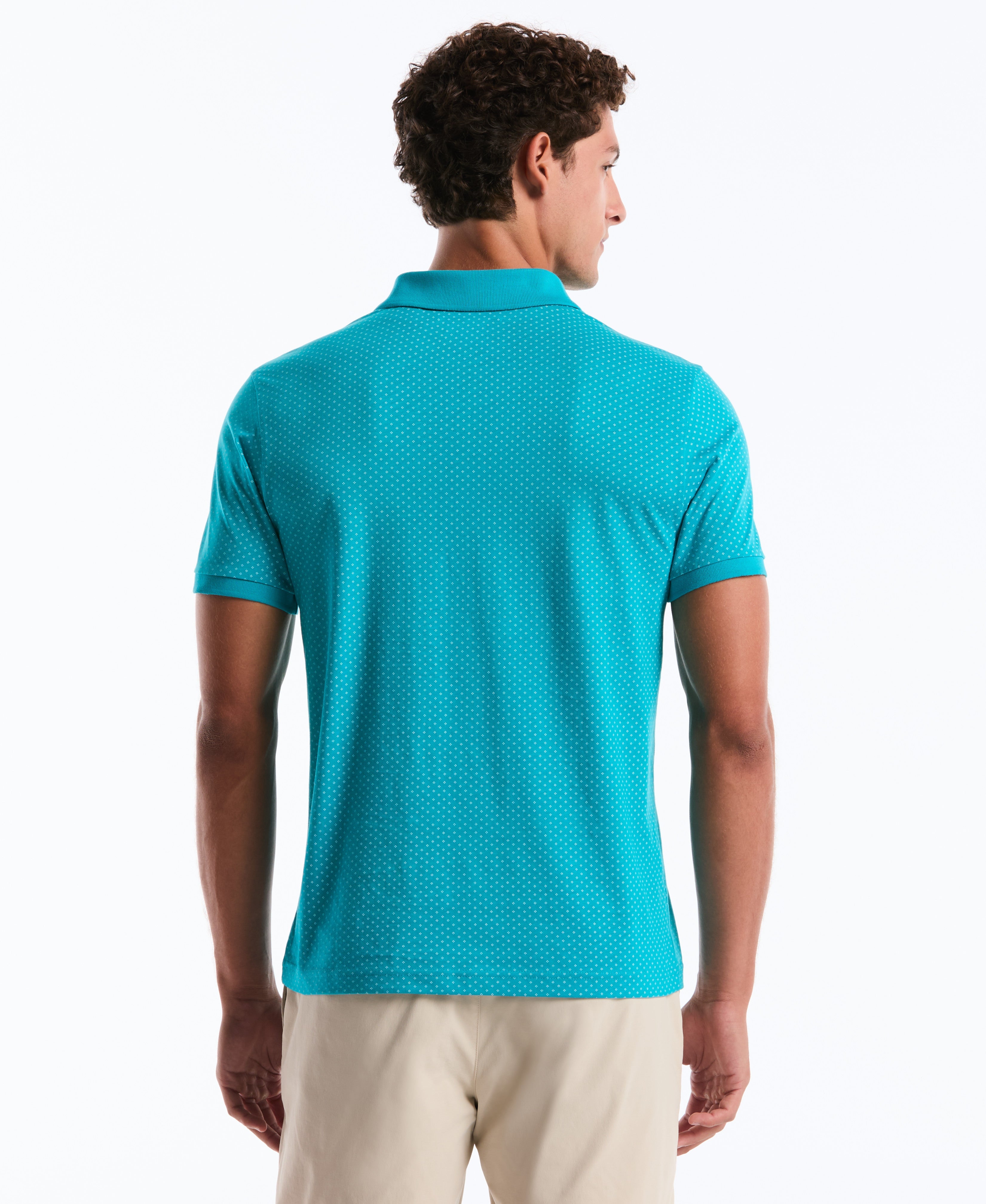 All-Over Diamond Ditsy Print Polo
