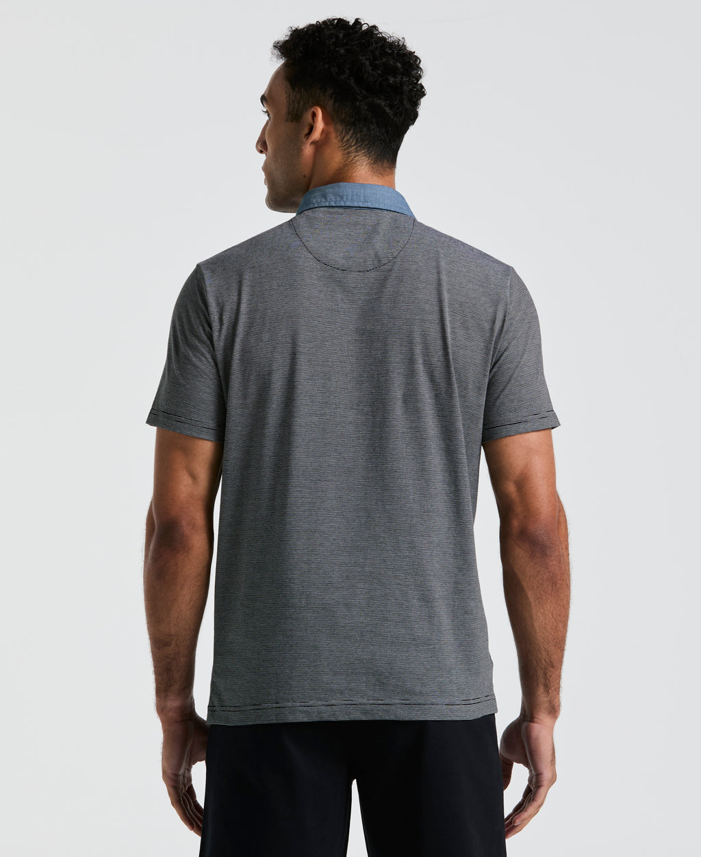 Chambray Stripe Polo