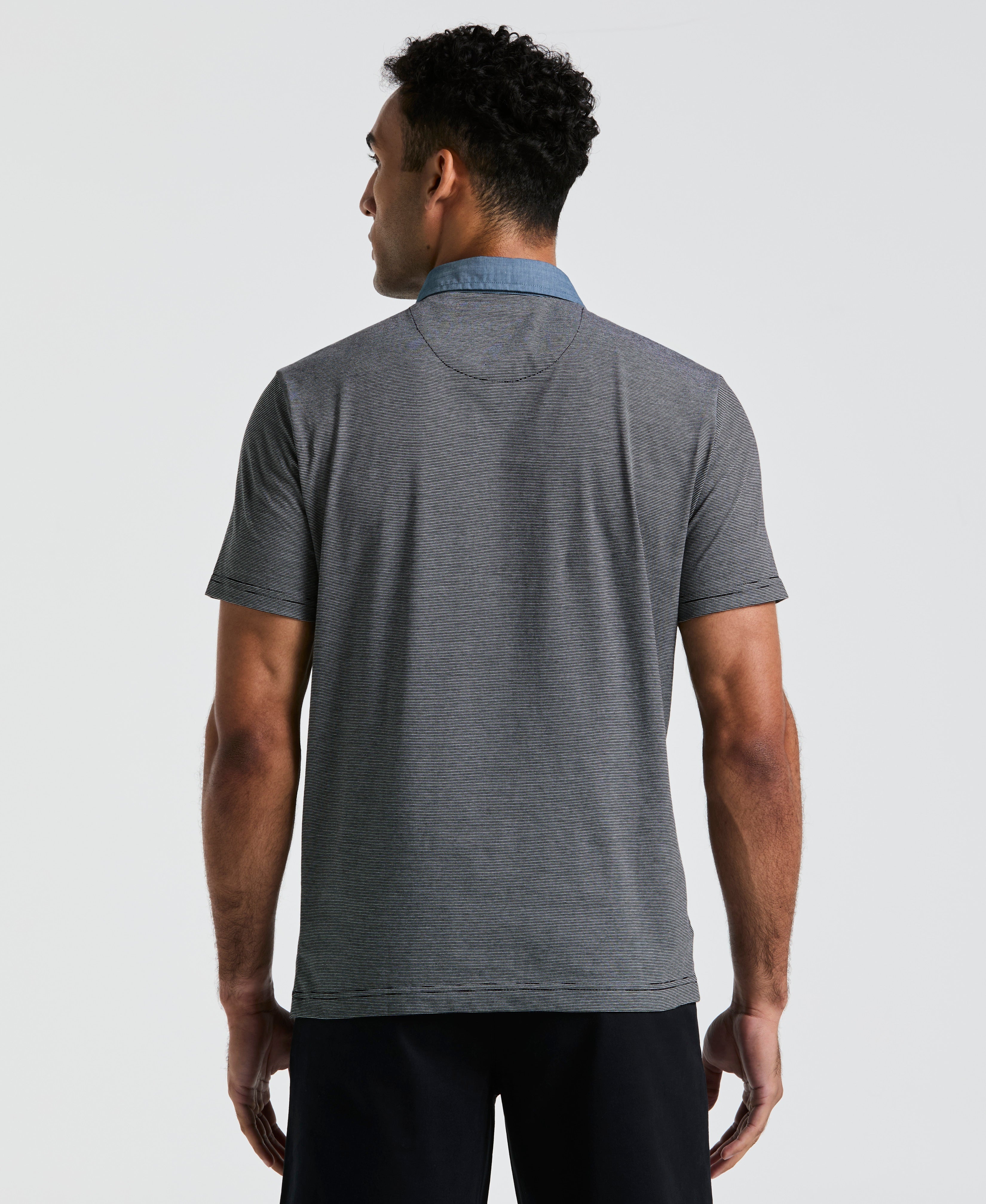 Chambray Stripe Polo