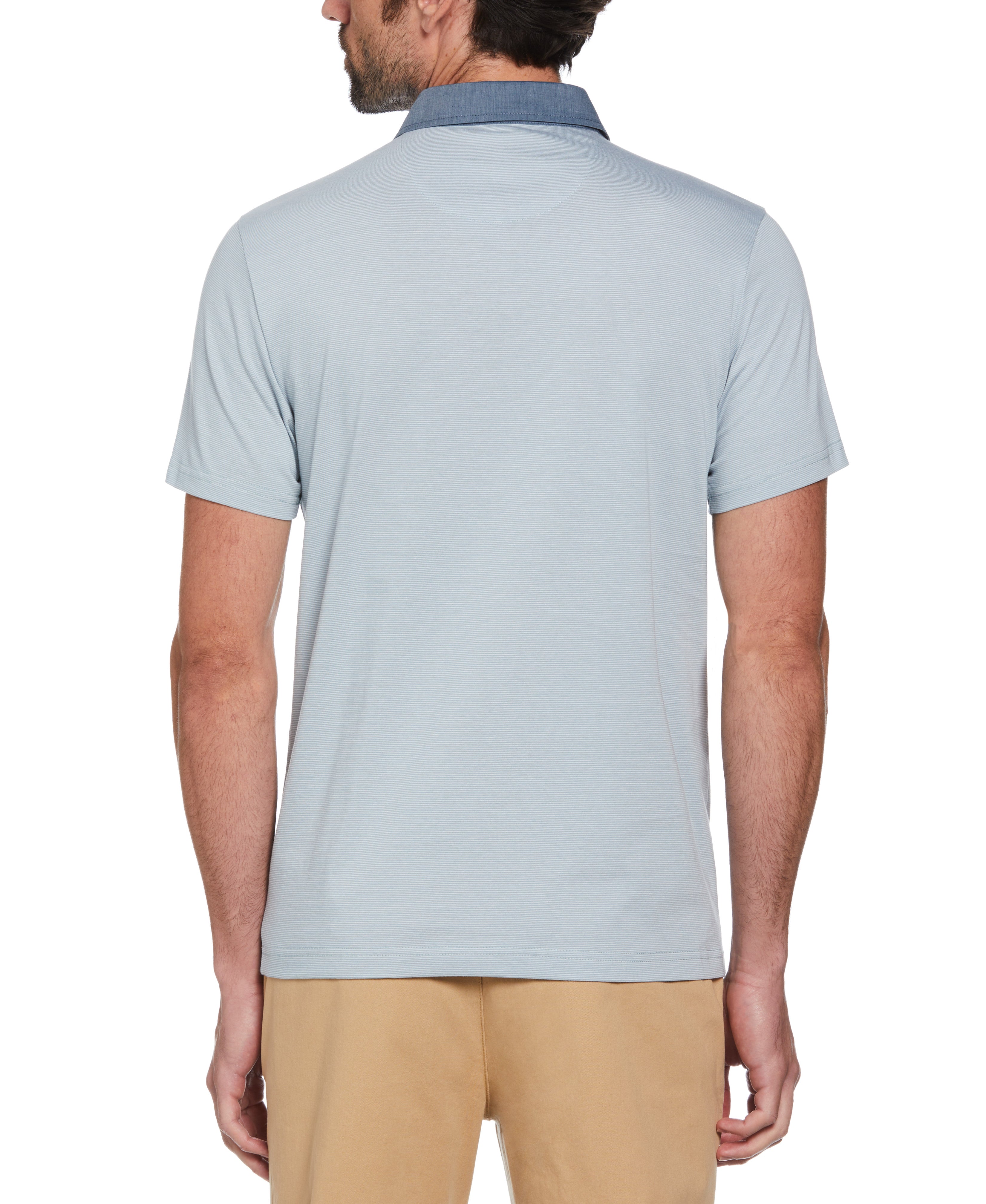 Chambray Stripe Polo