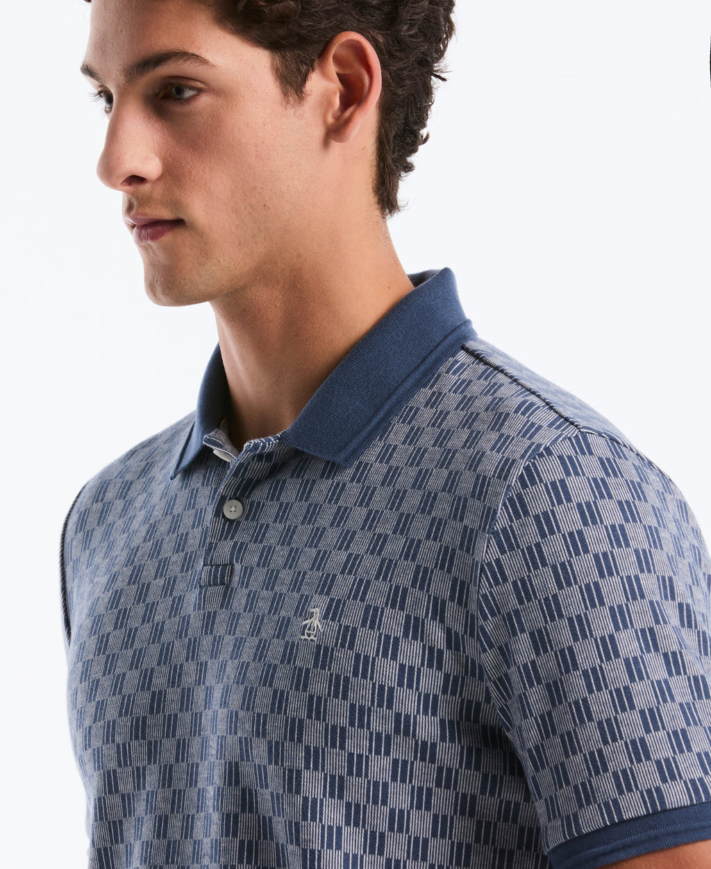 Checkered Jacquard Polo
