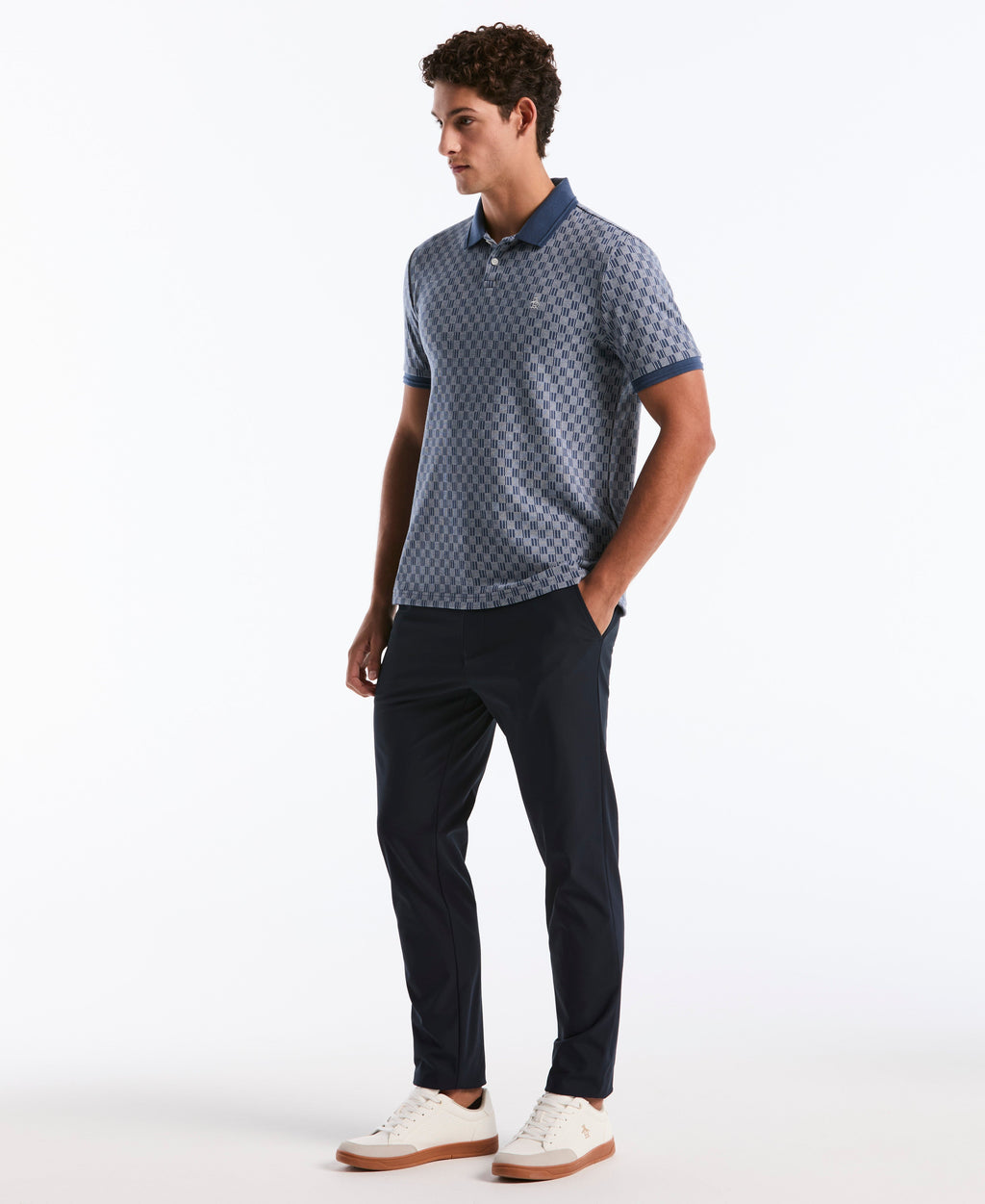 Checkered Jacquard Polo