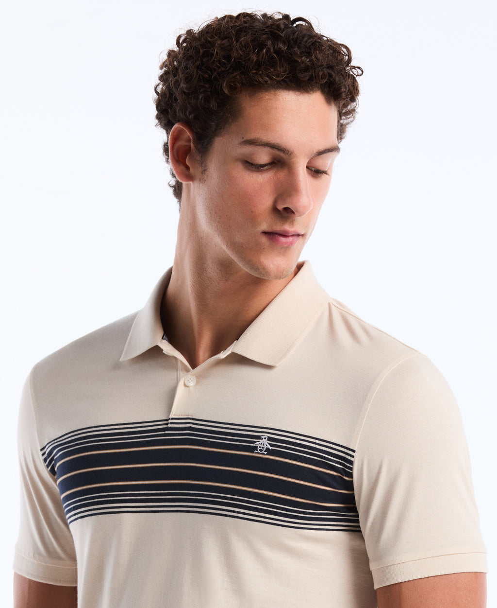 Chest Stripe Jersey Polo