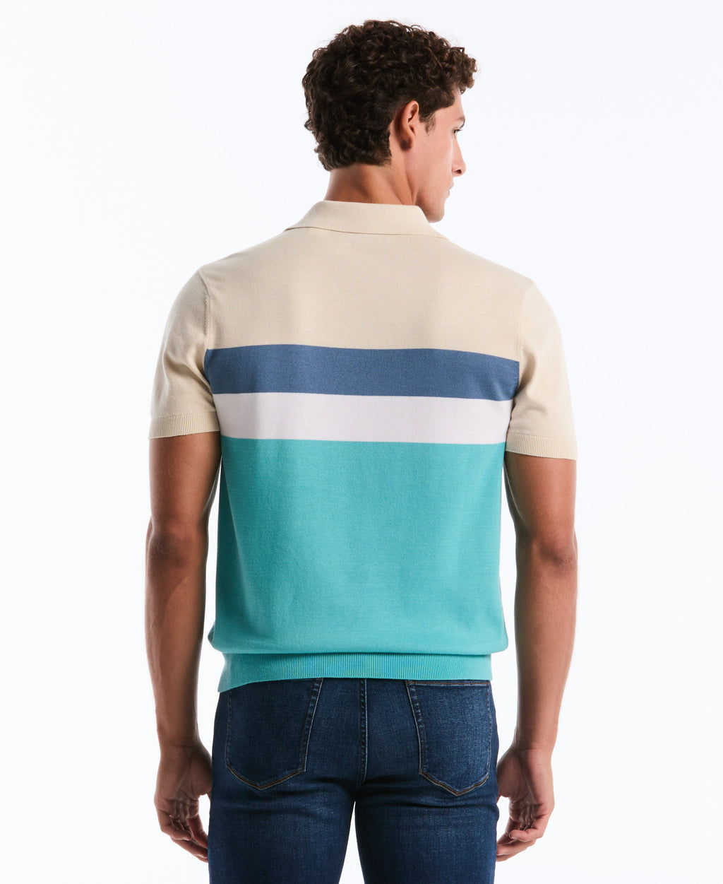 Chest Stripe Sweater Polo