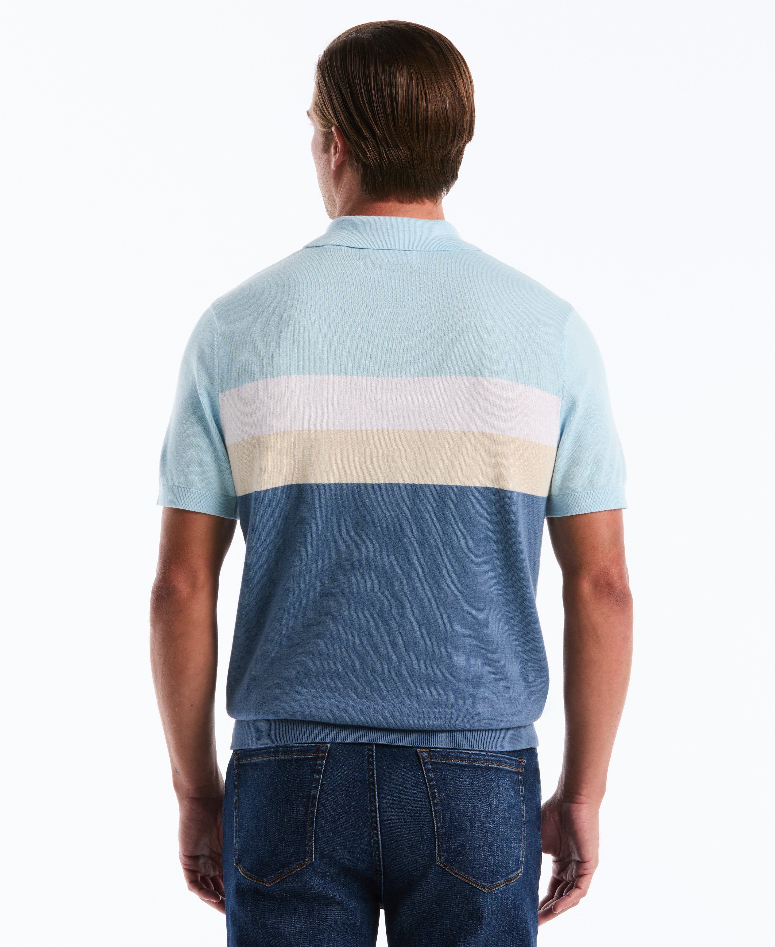 Chest Stripe Sweater Polo