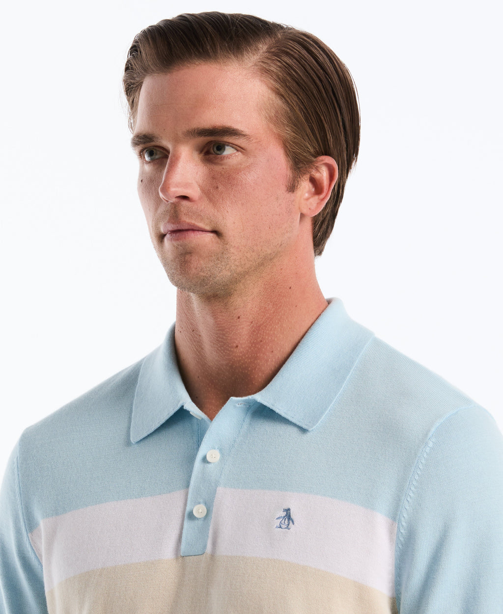 Chest Stripe Sweater Polo