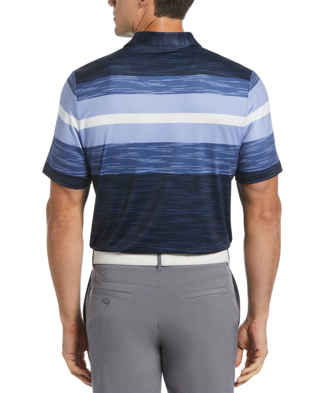 Color Block Marl Stripe Golf Polo