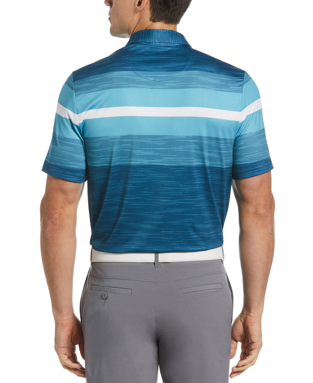 Color Block Marl Stripe Golf Polo