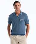 Cotton Ribbed Johnny Sweater Polo
