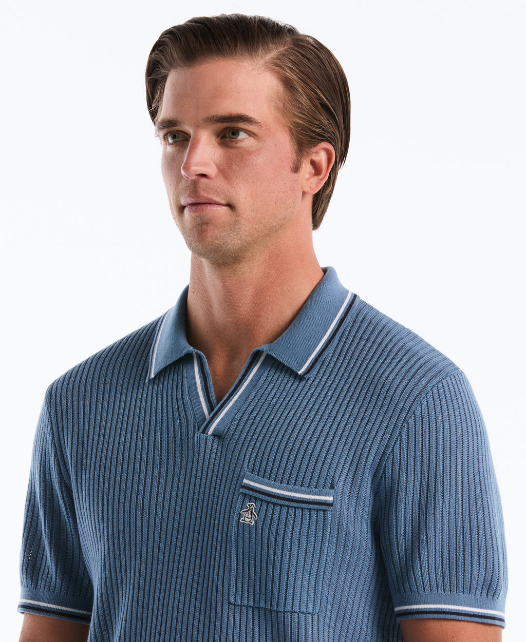 Cotton Ribbed Johnny Sweater Polo
