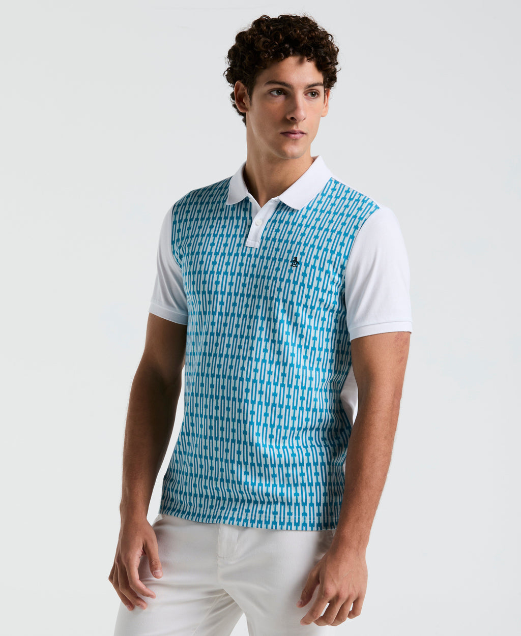 Geo Jacquard Front Polo