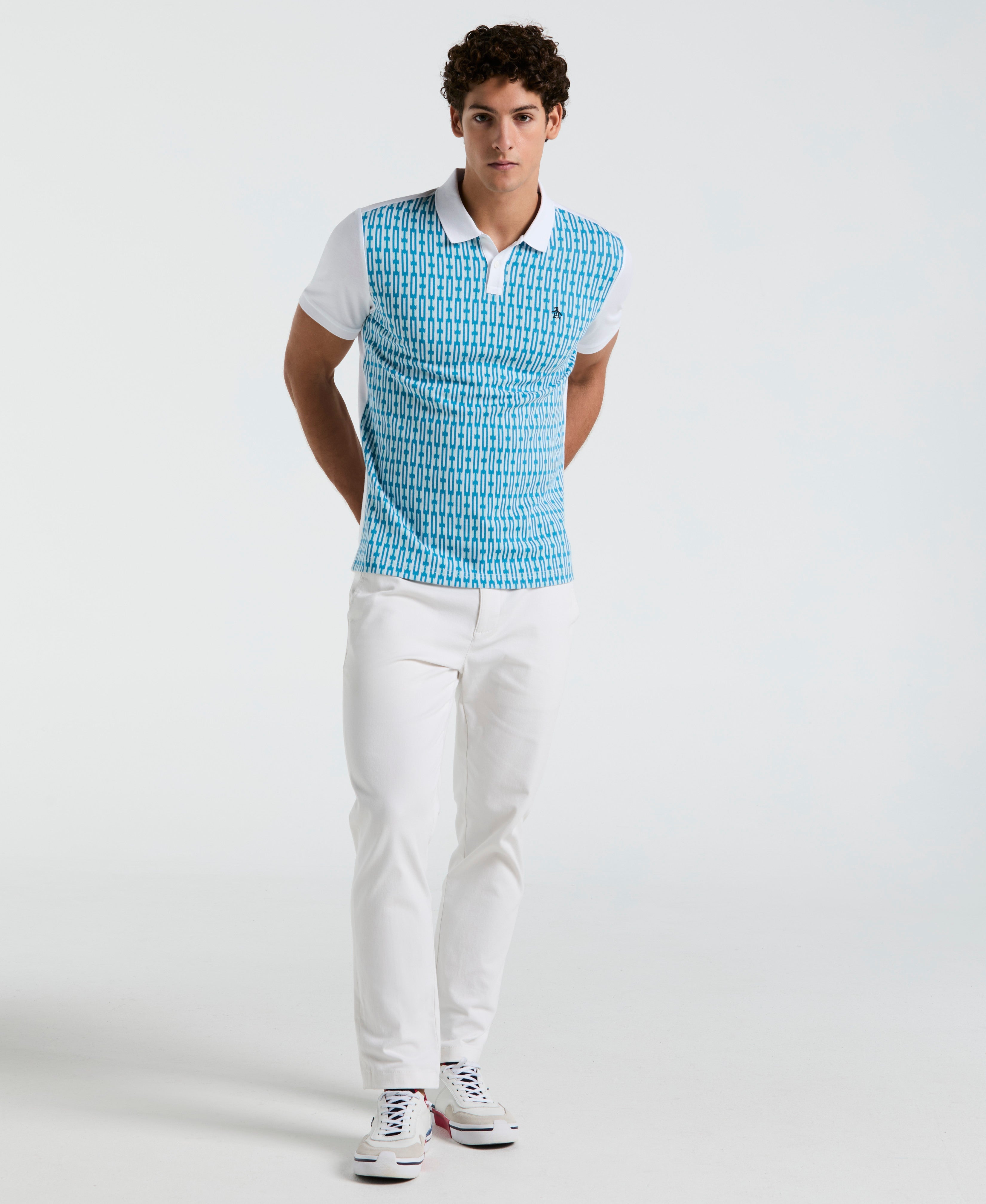 Geo Jacquard Front Polo
