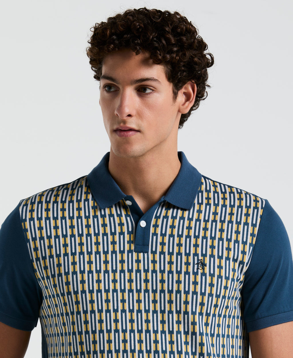 Geo Jacquard Front Polo