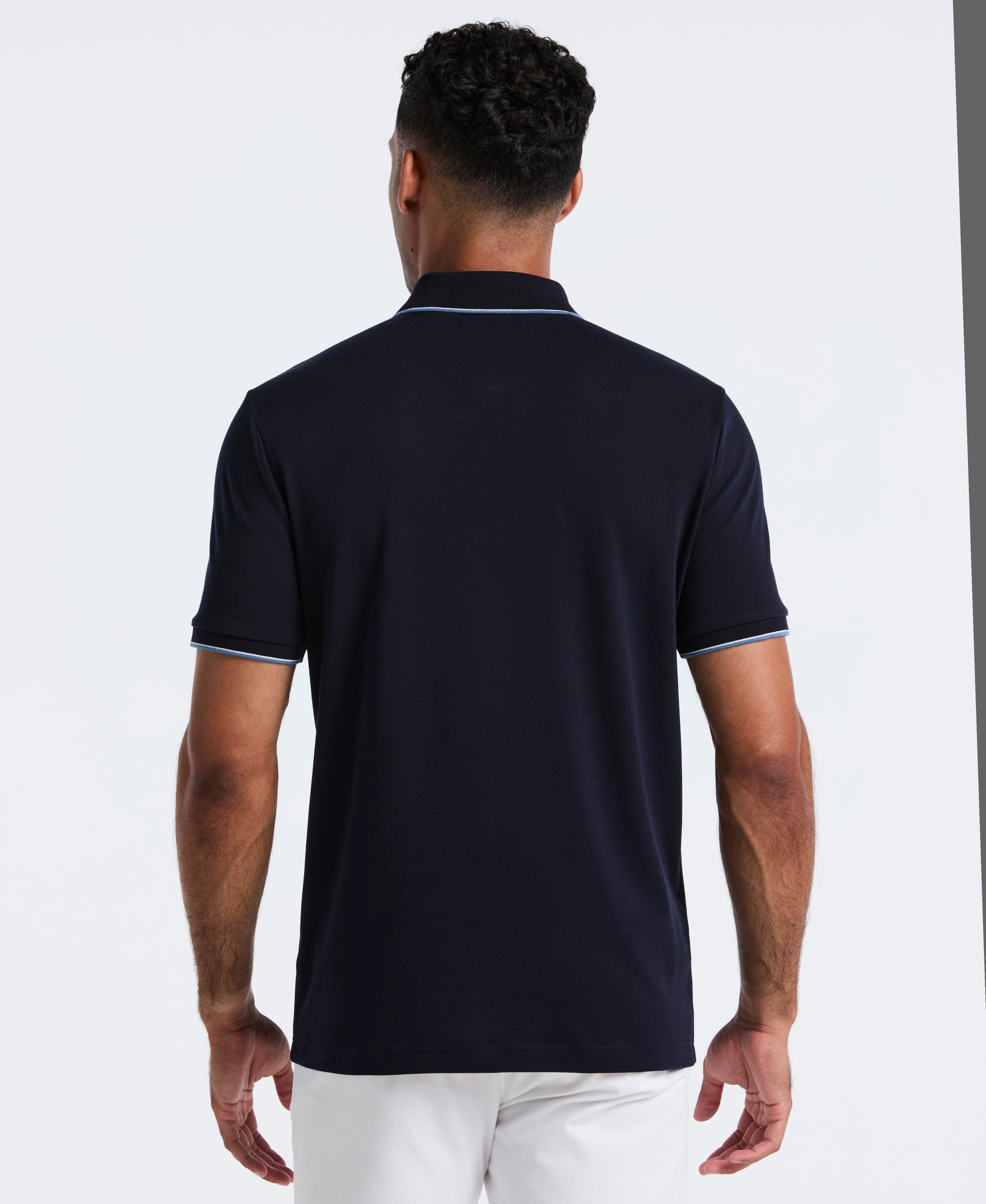 Interlock Vertical Stripe Polo