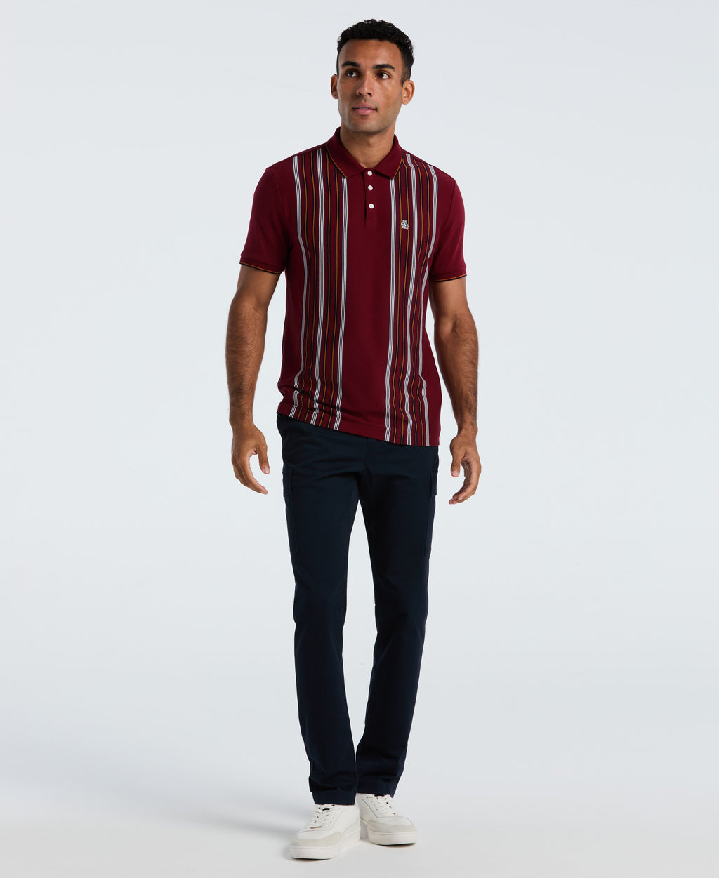 Interlock Vertical Stripe Polo