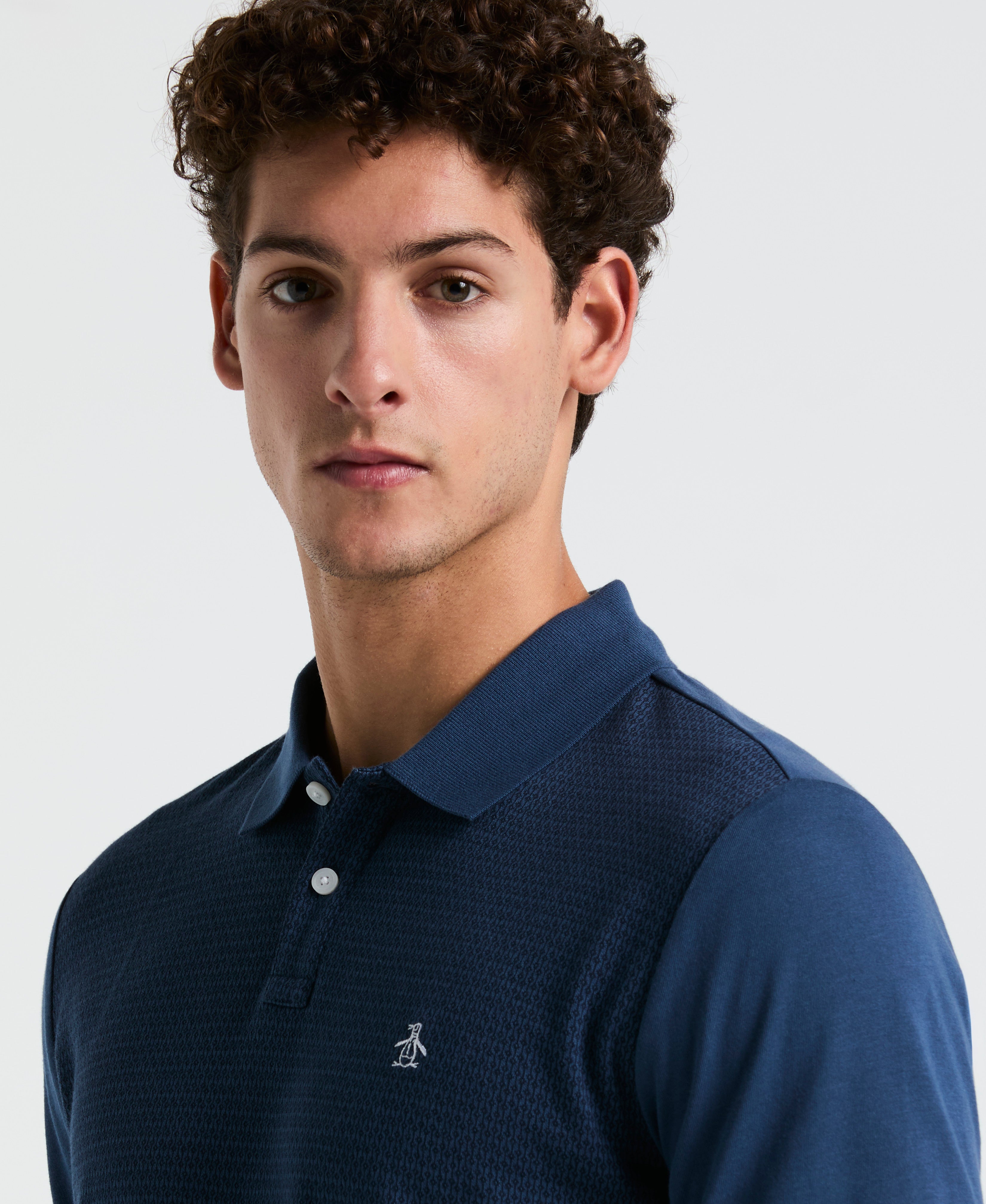 Jacquard Geo Line Polo