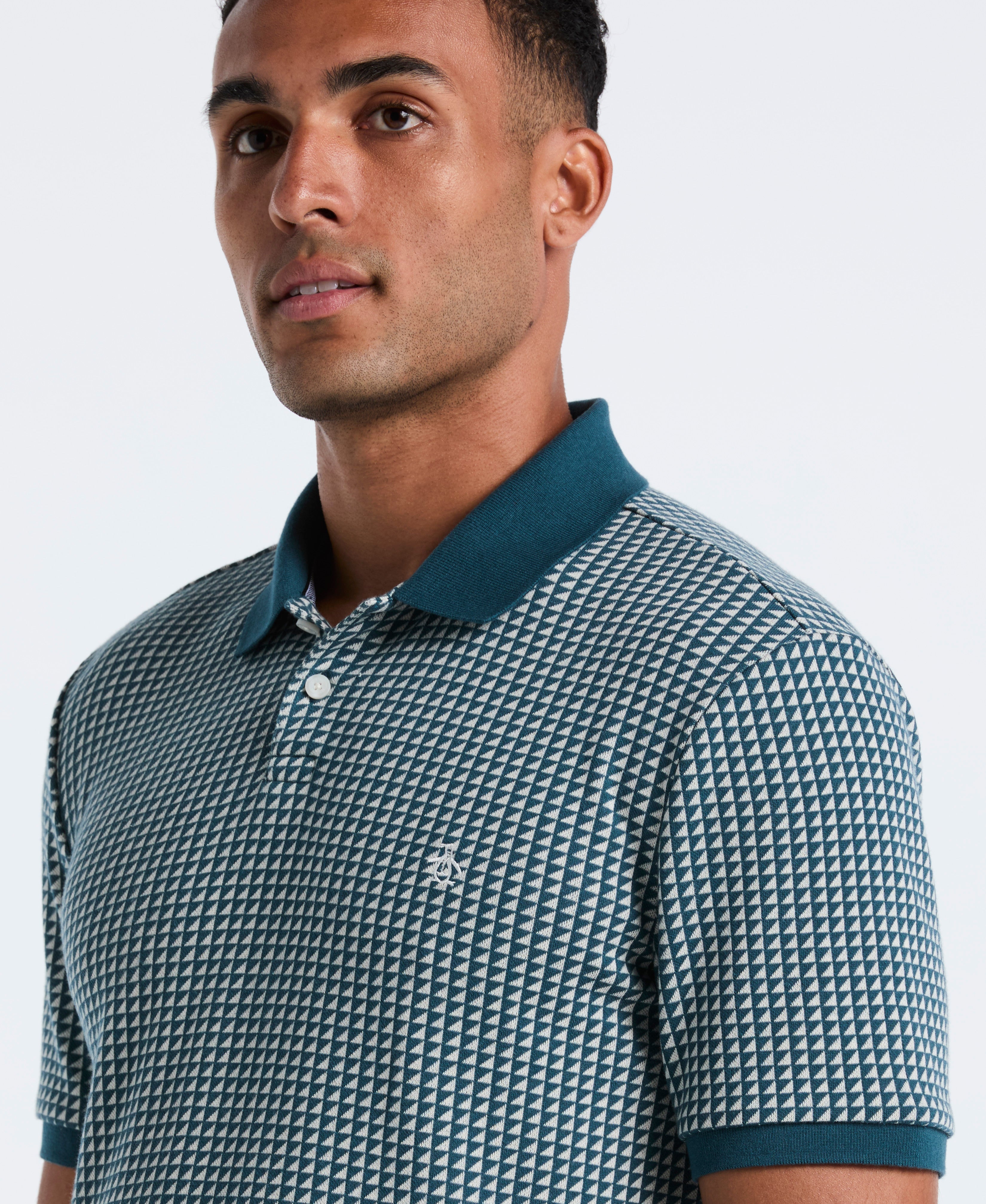 Jacquard Ribbed Triangle Polo