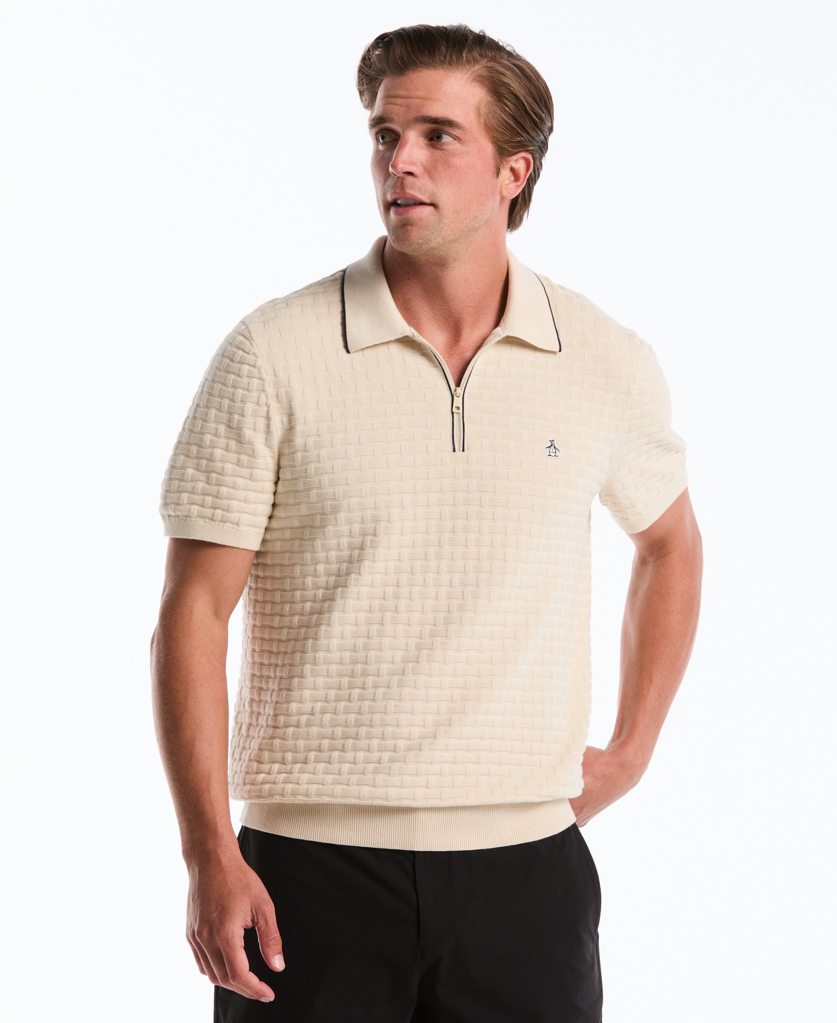 Links Quarter Zip Sweater Polo