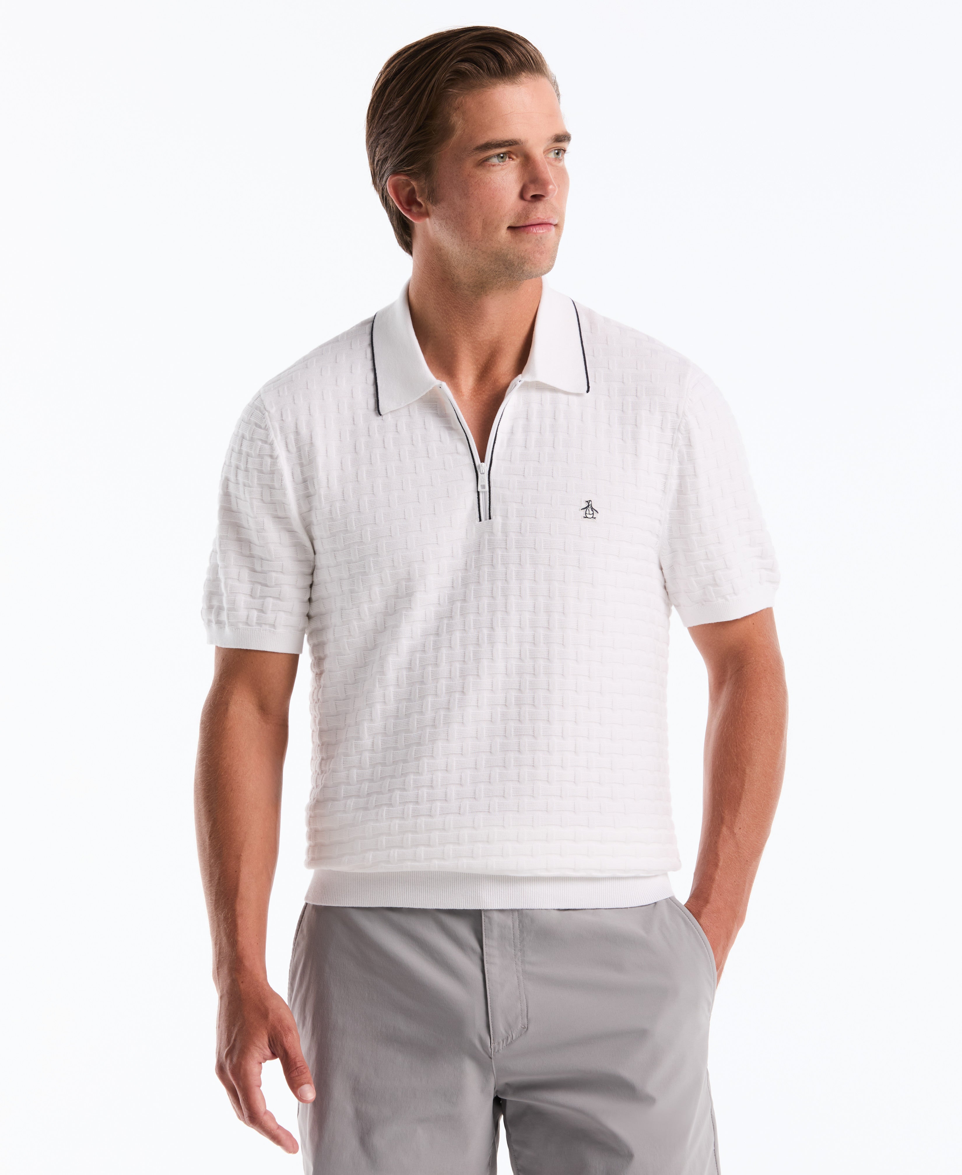 Links Quarter Zip Sweater Polo