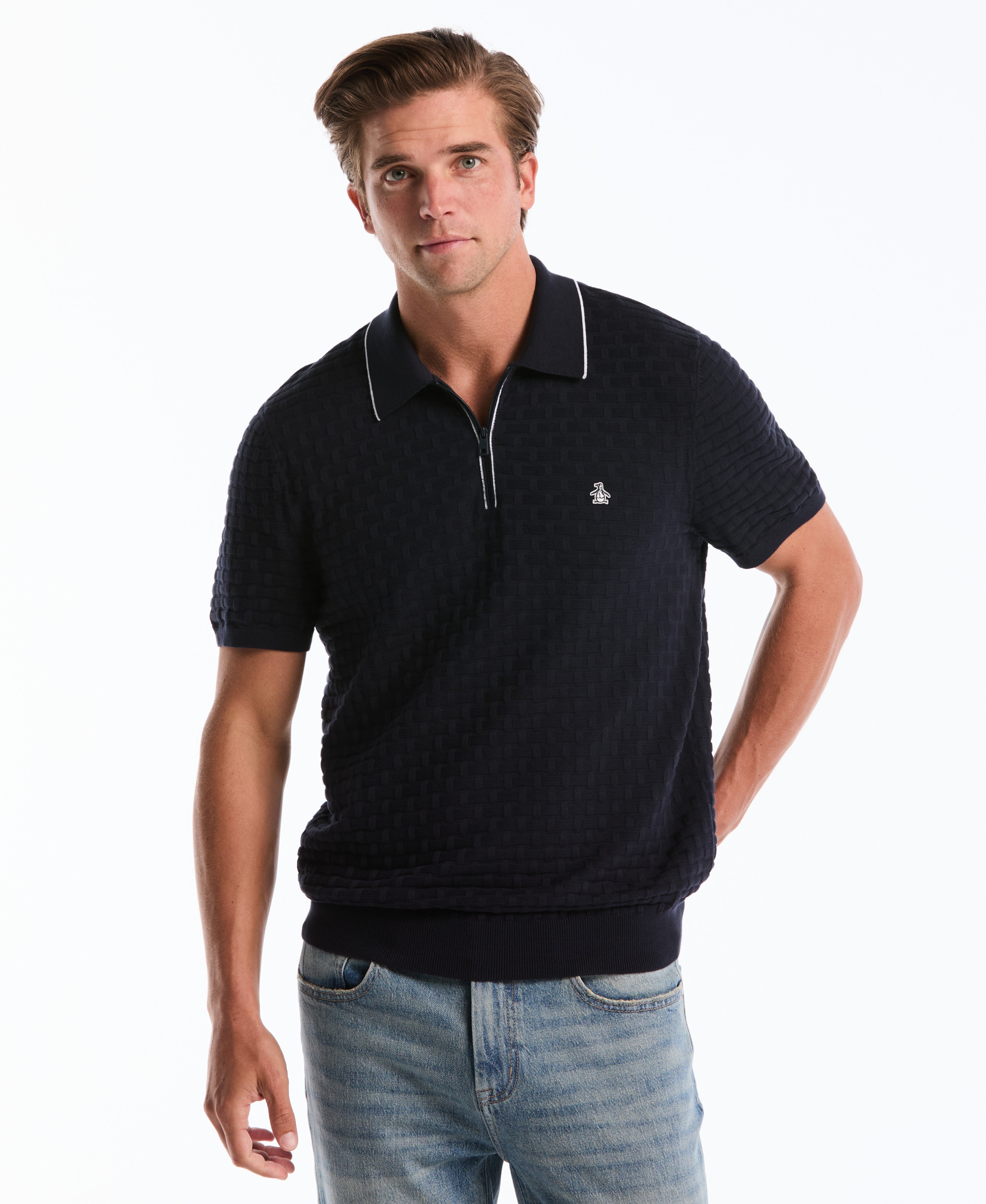 Links Quarter Zip Sweater Polo