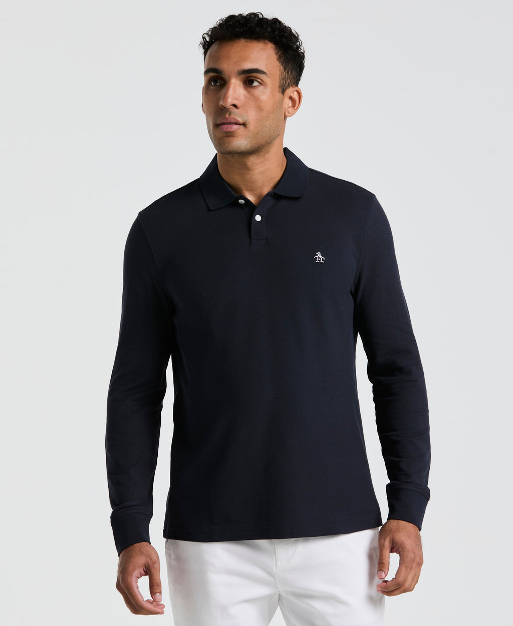 Long Sleeve Pique Polo