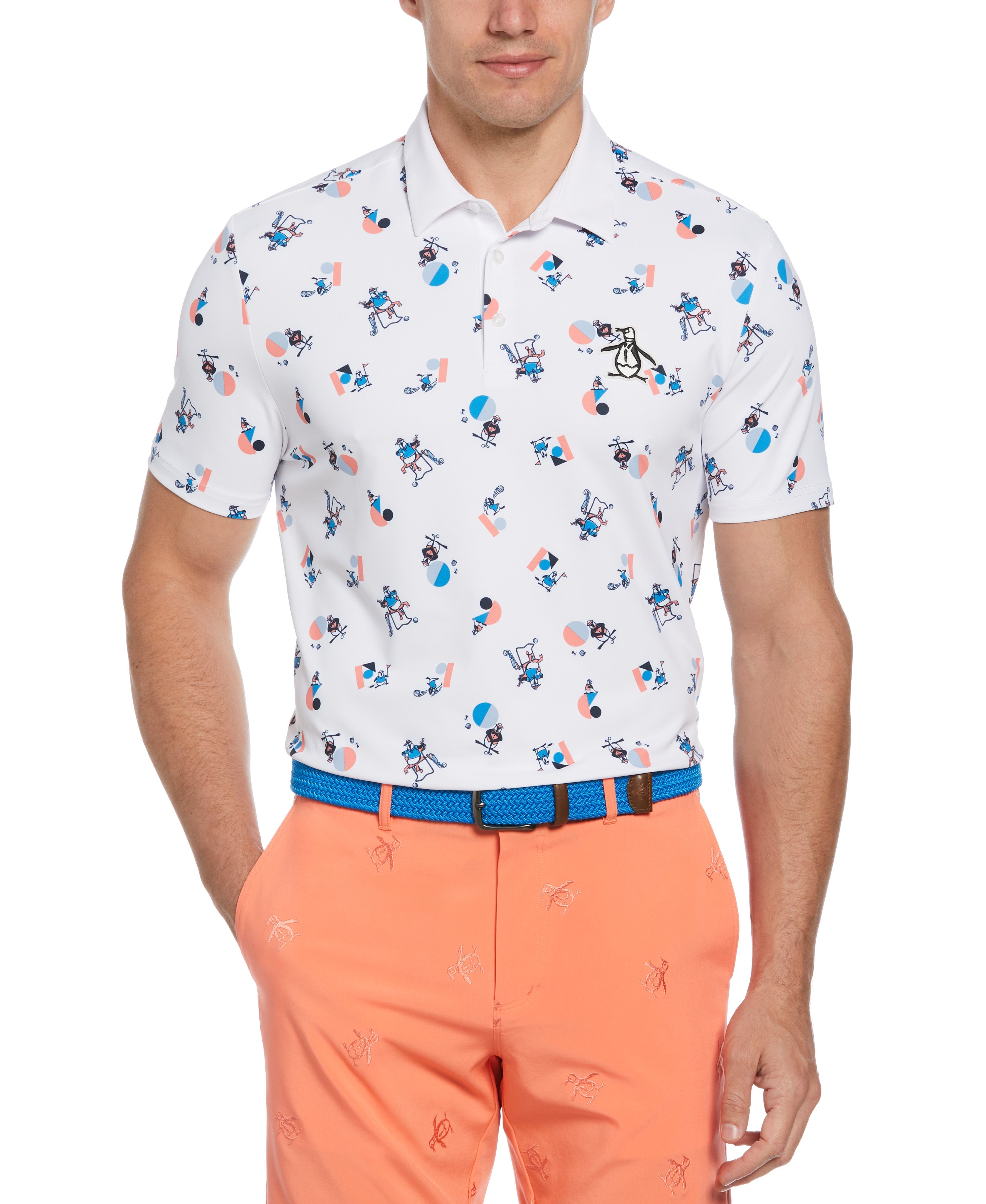 Memphis Pete Print Golf Polo