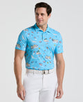 Pete 'N The Boat Print Golf Polo