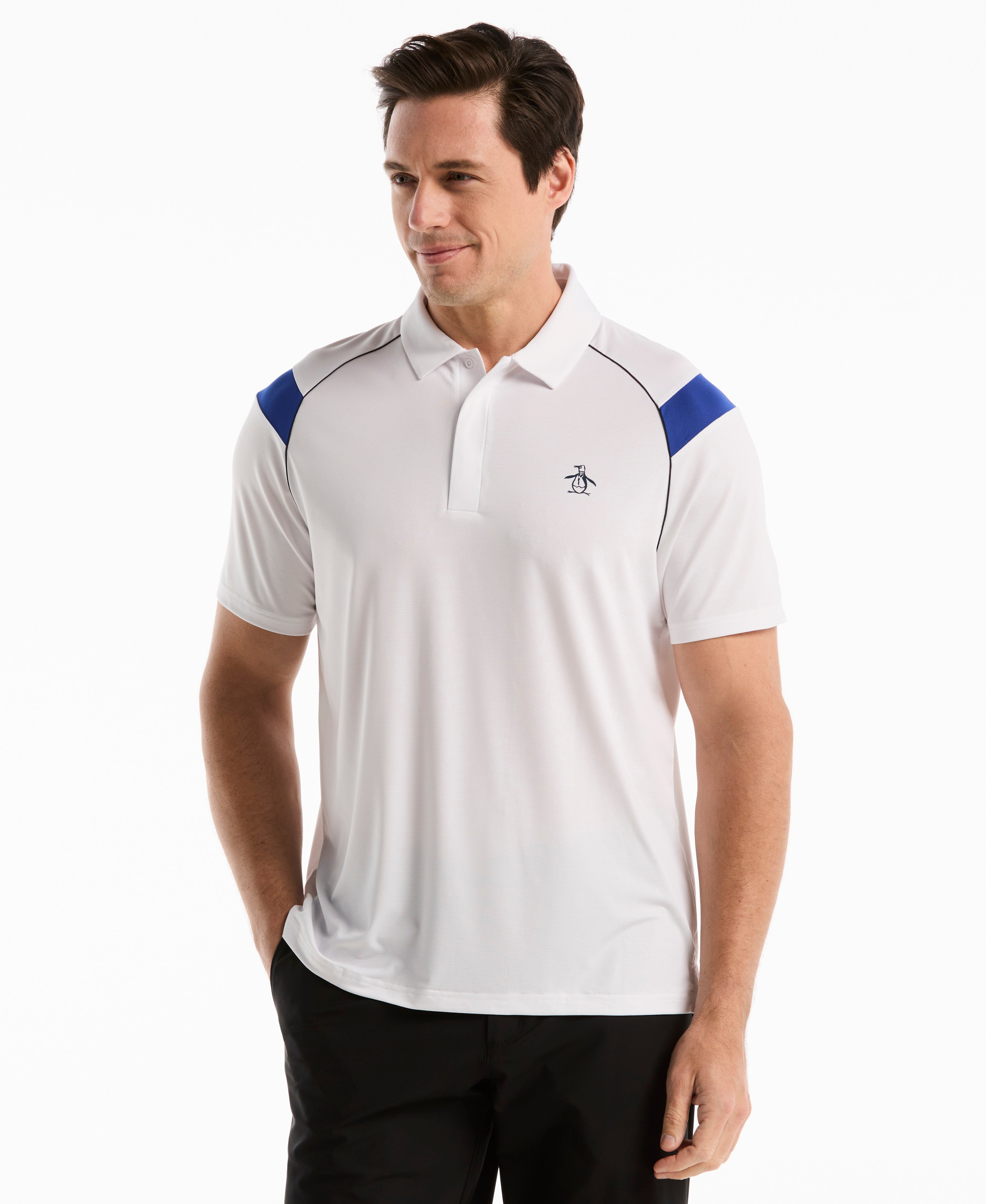 Raglan Stripe Tennis Polo