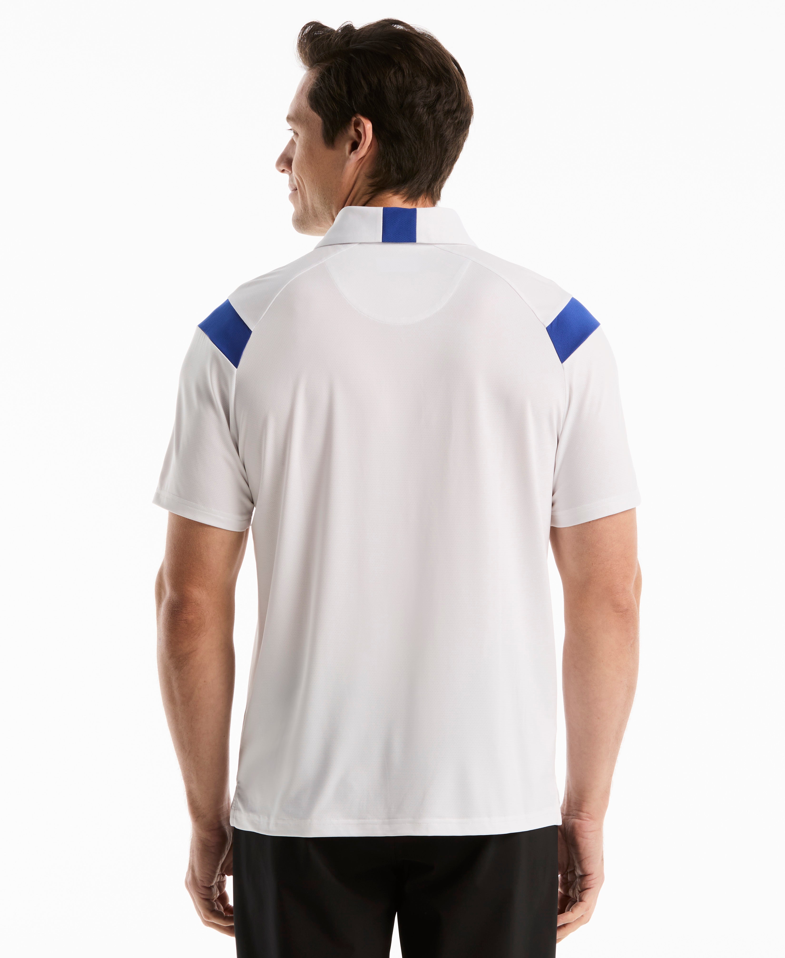 Raglan Stripe Tennis Polo