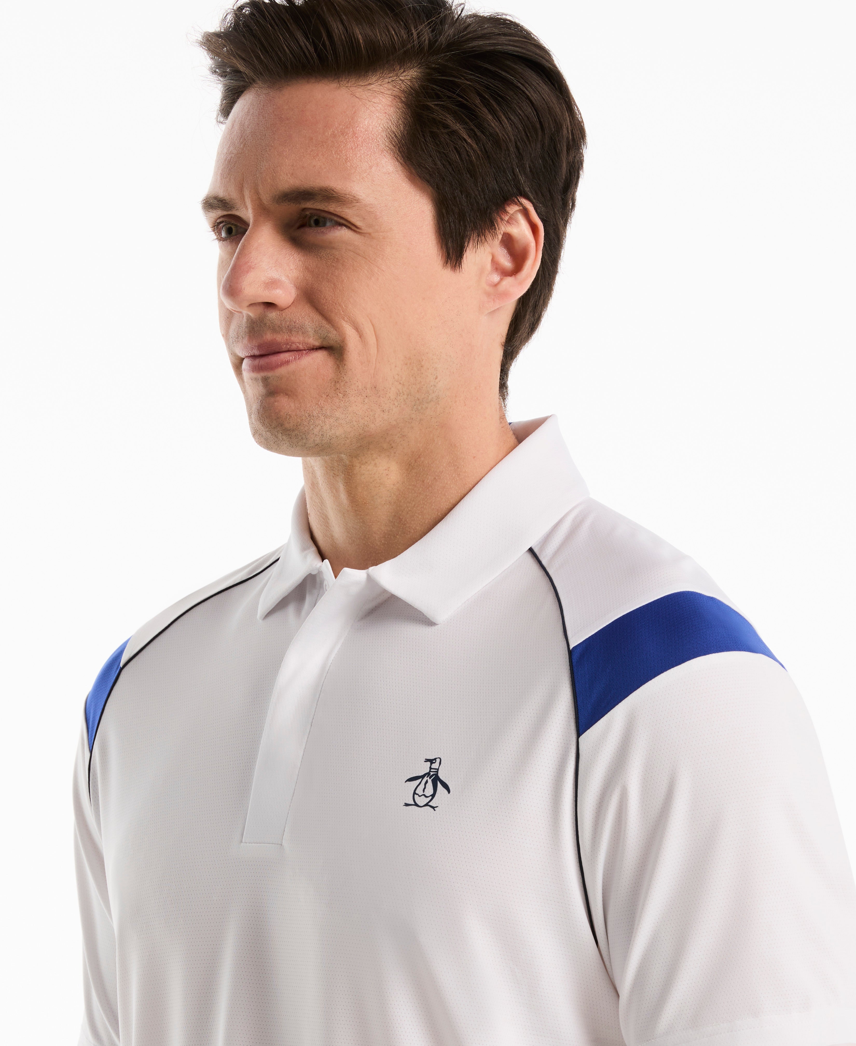 Raglan Stripe Tennis Polo