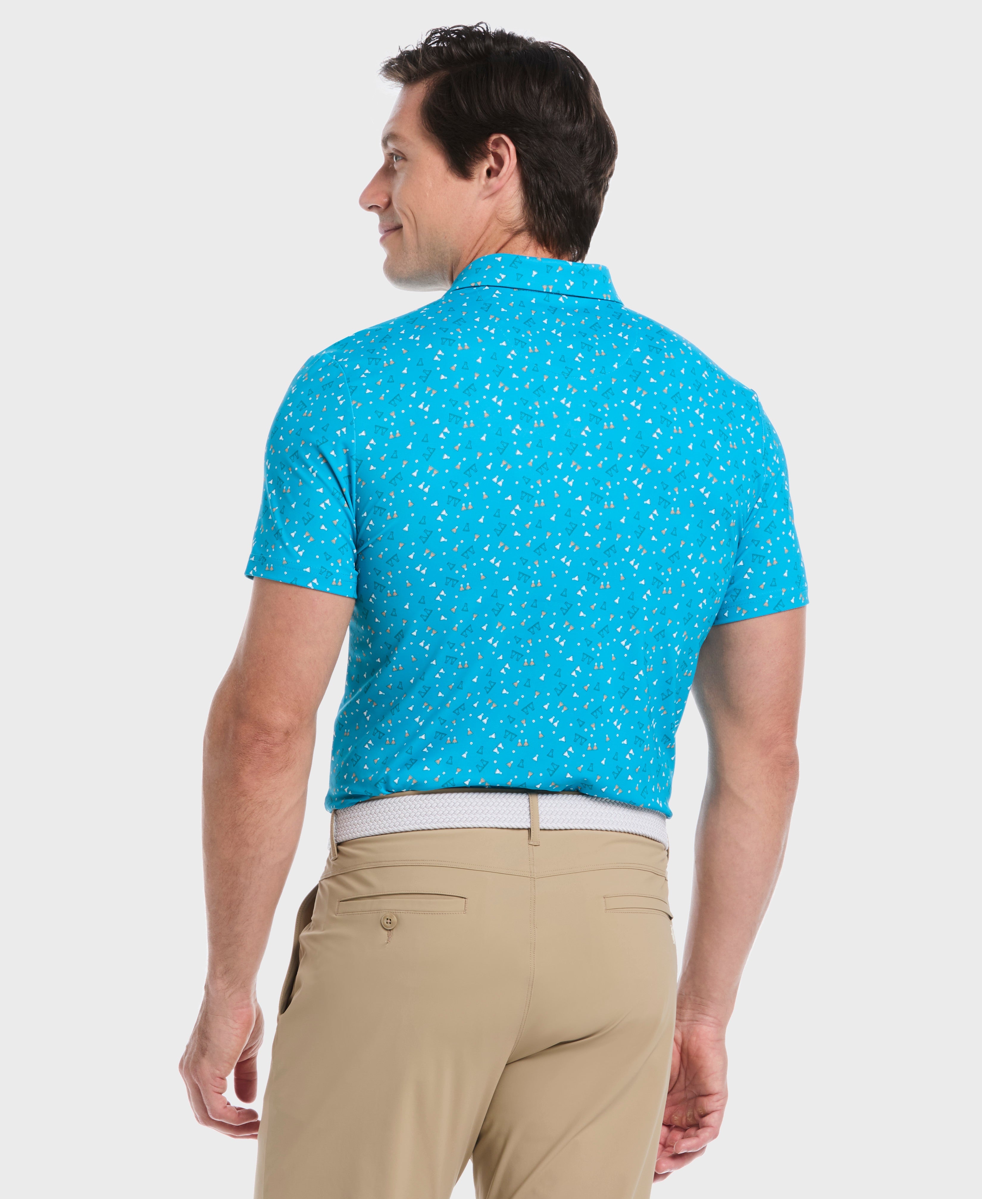 Sake-Tini Novelty Print Golf Polo