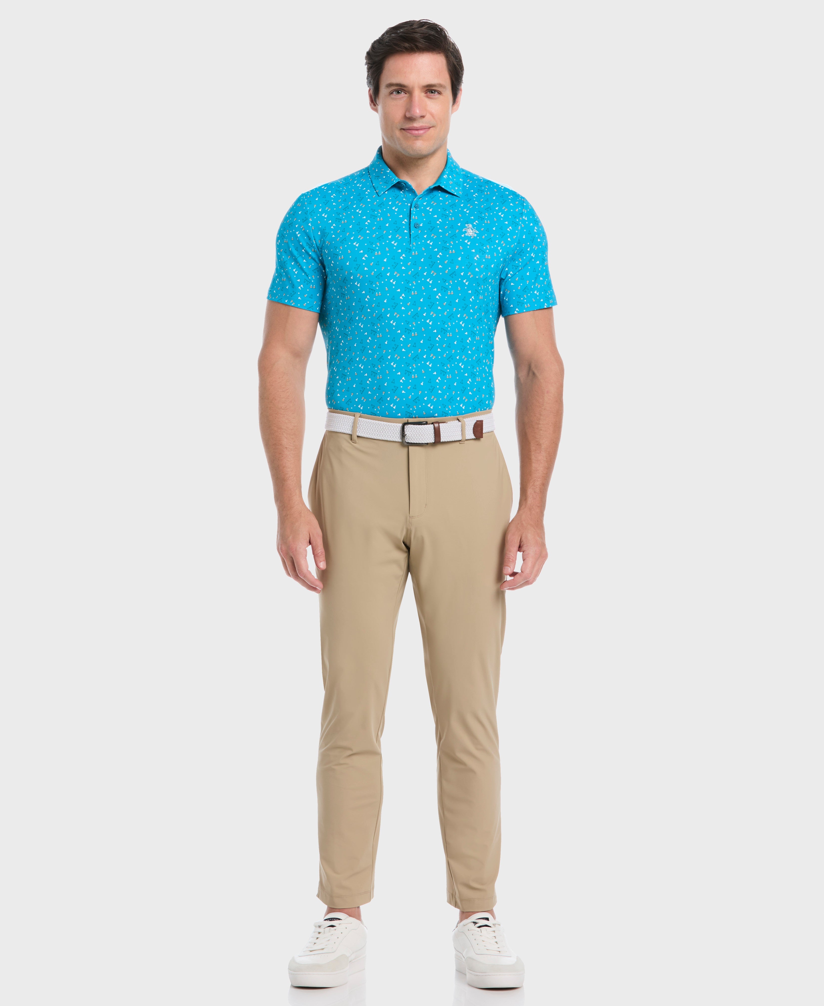 Sake-Tini Novelty Print Golf Polo