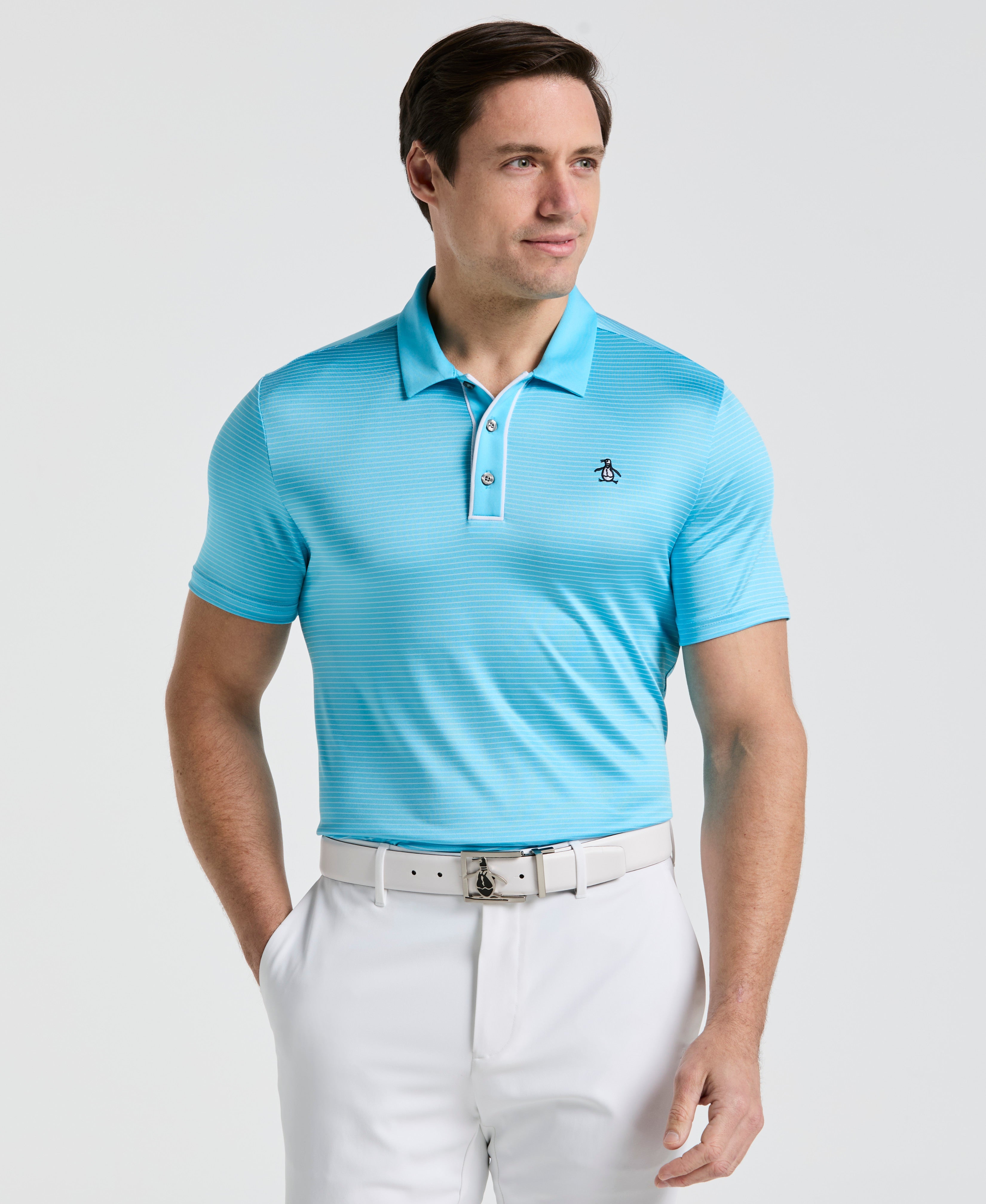 Stripe Jersey Golf Polo
