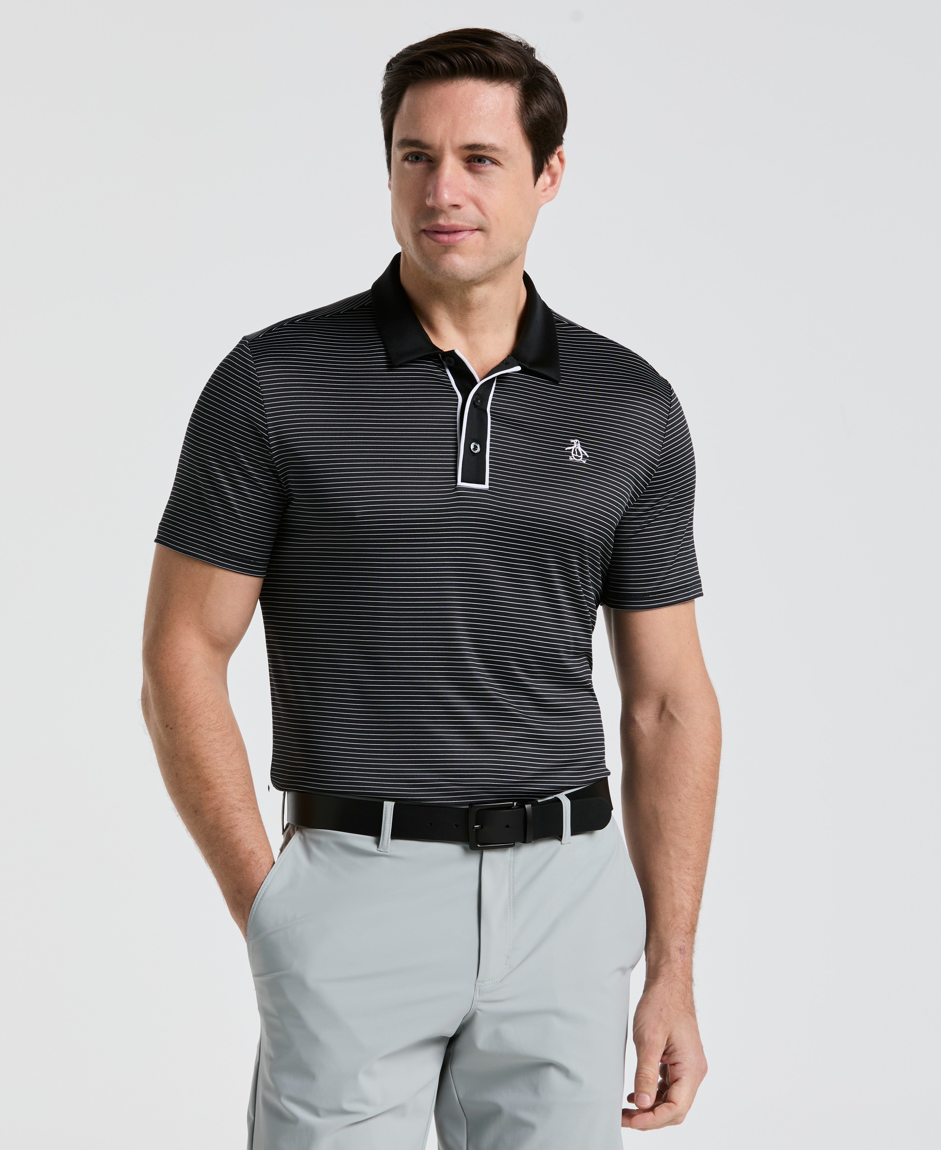 Stripe Jersey Golf Polo