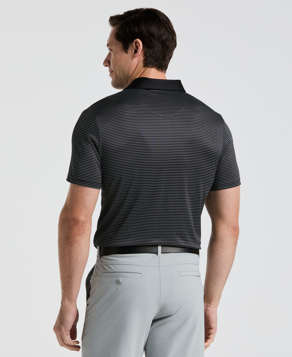 Stripe Jersey Golf Polo