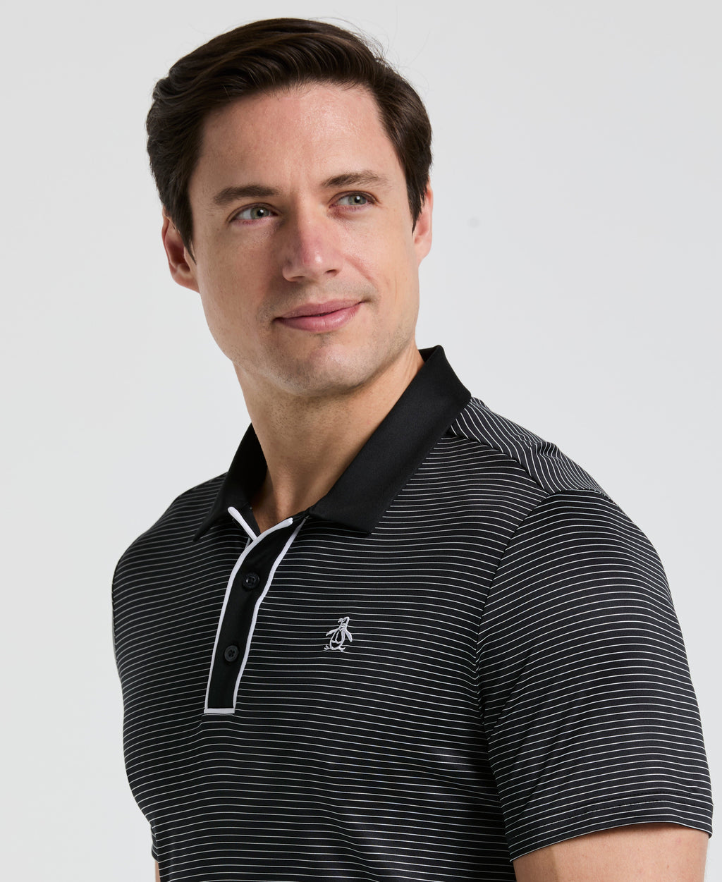 Stripe Jersey Golf Polo