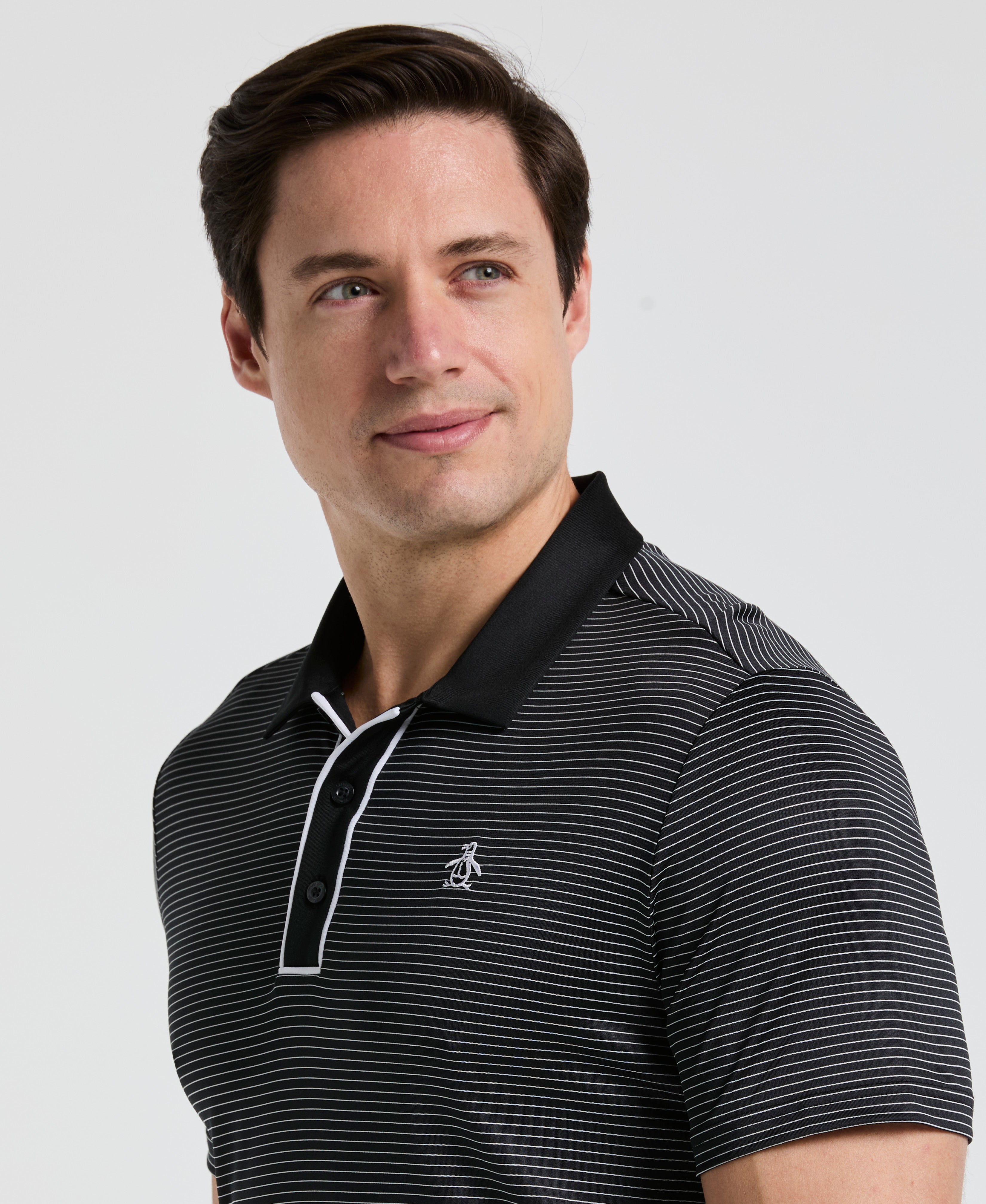Stripe Jersey Golf Polo