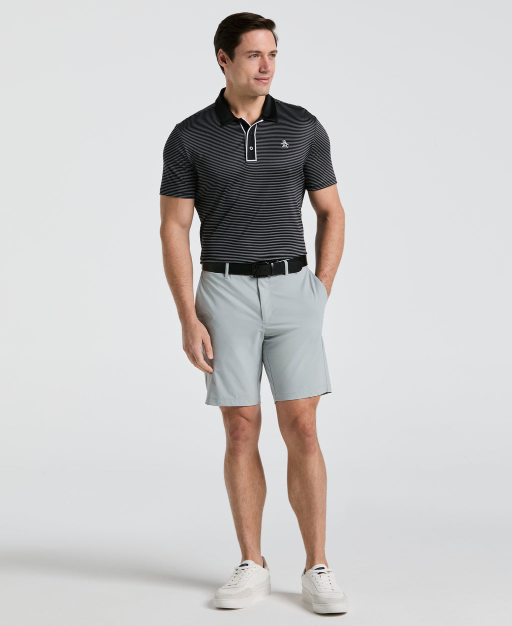 Stripe Jersey Golf Polo
