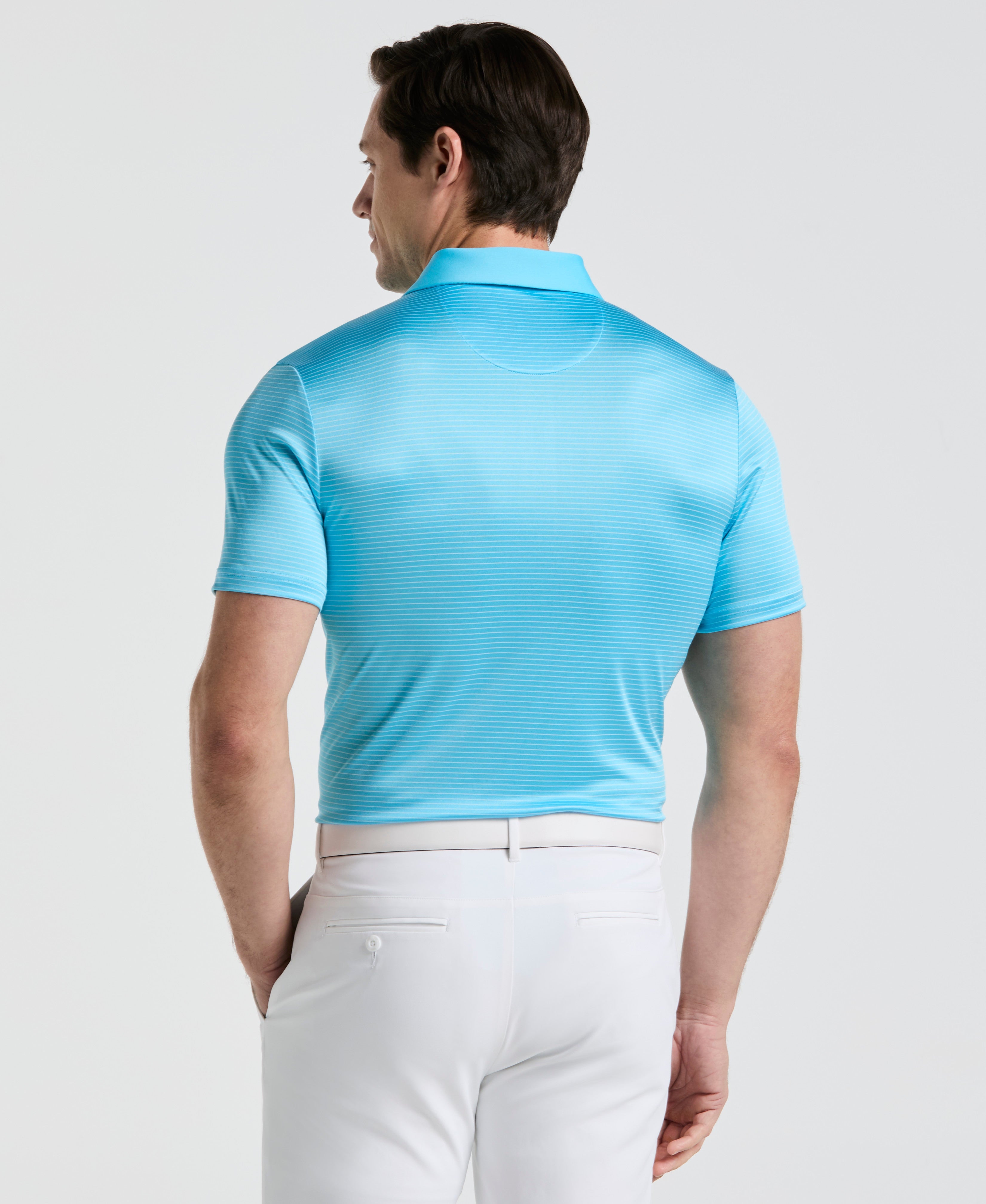Stripe Jersey Golf Polo