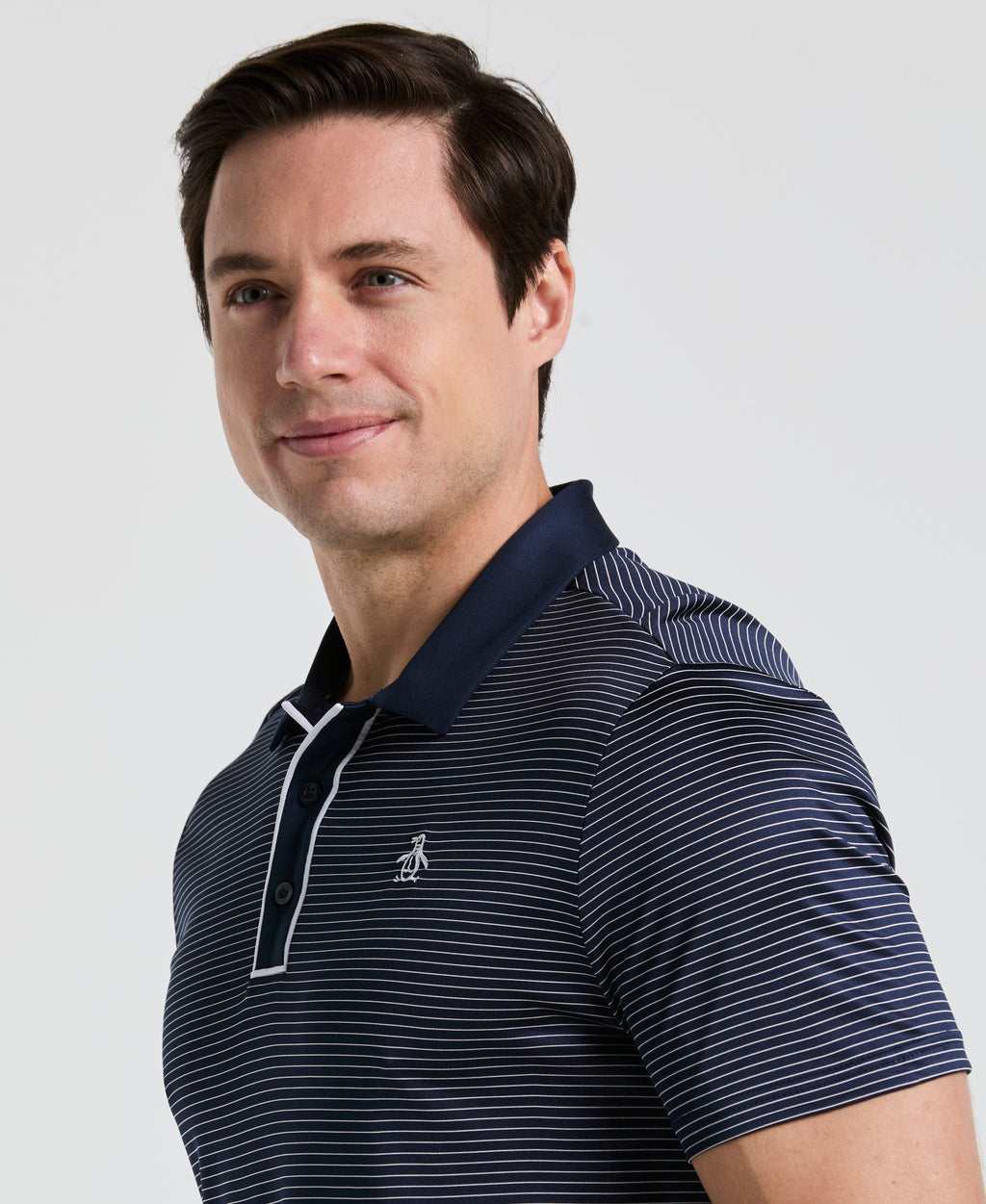 Stripe Jersey Golf Polo
