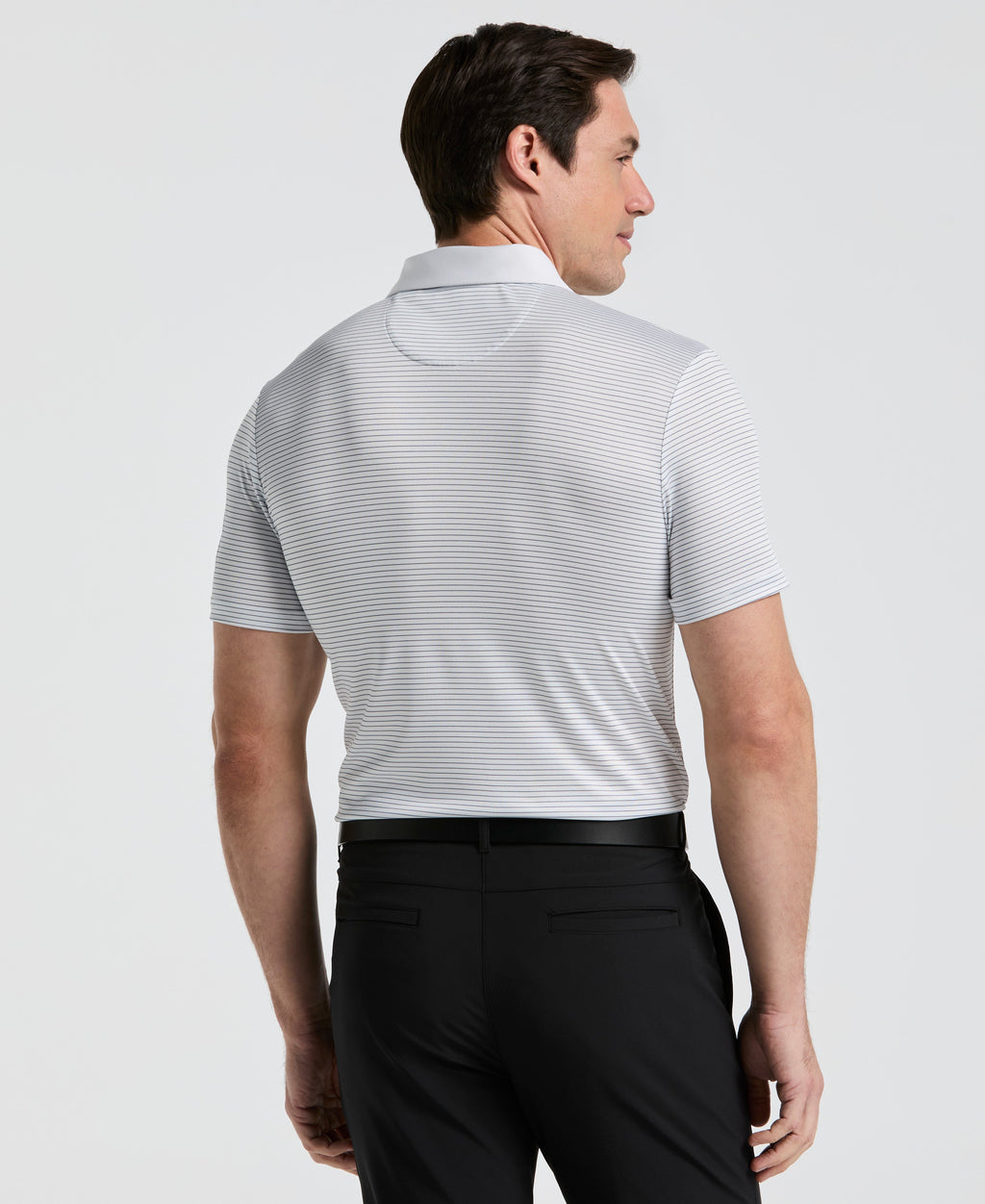Stripe Jersey Golf Polo