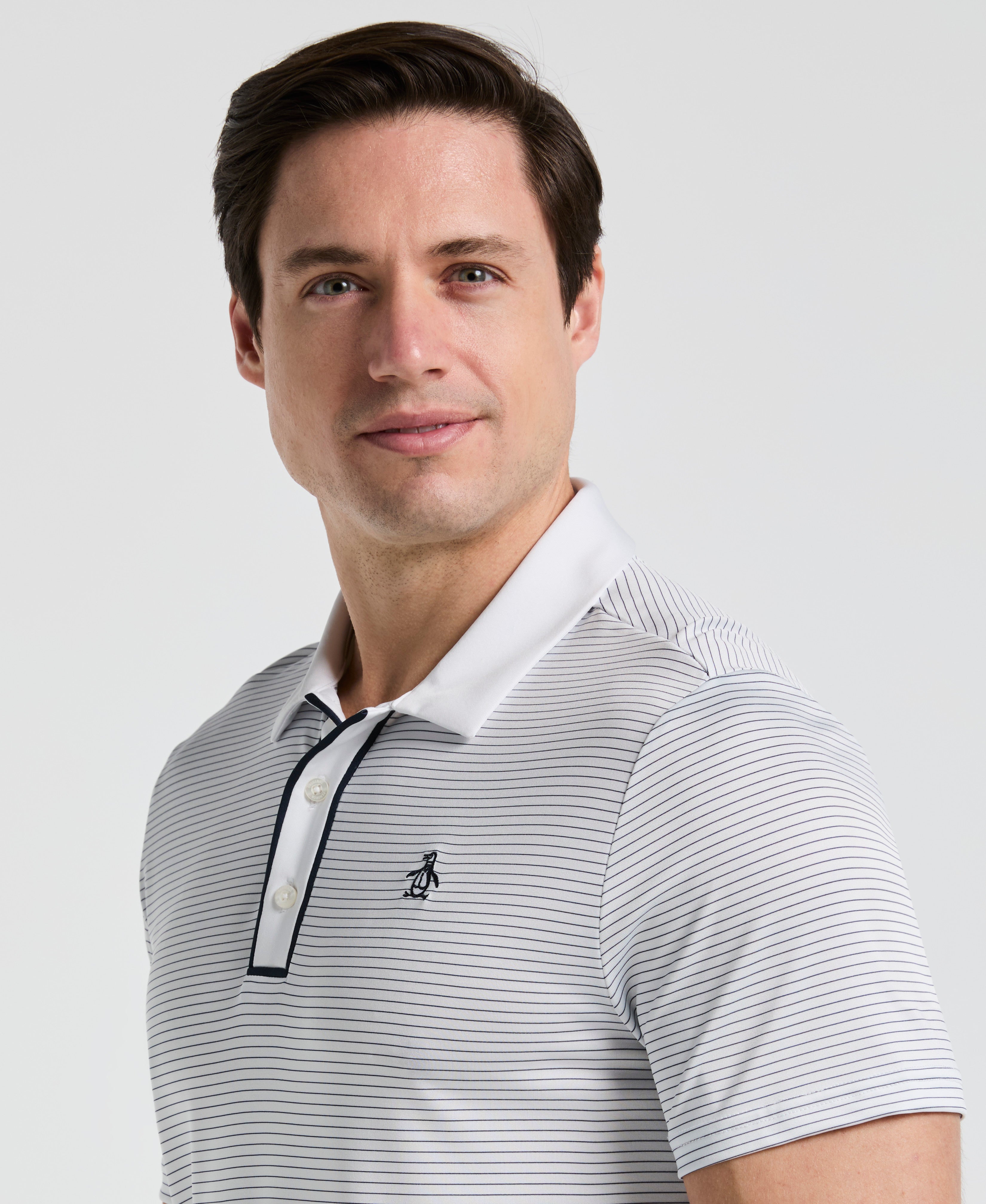 Stripe Jersey Golf Polo
