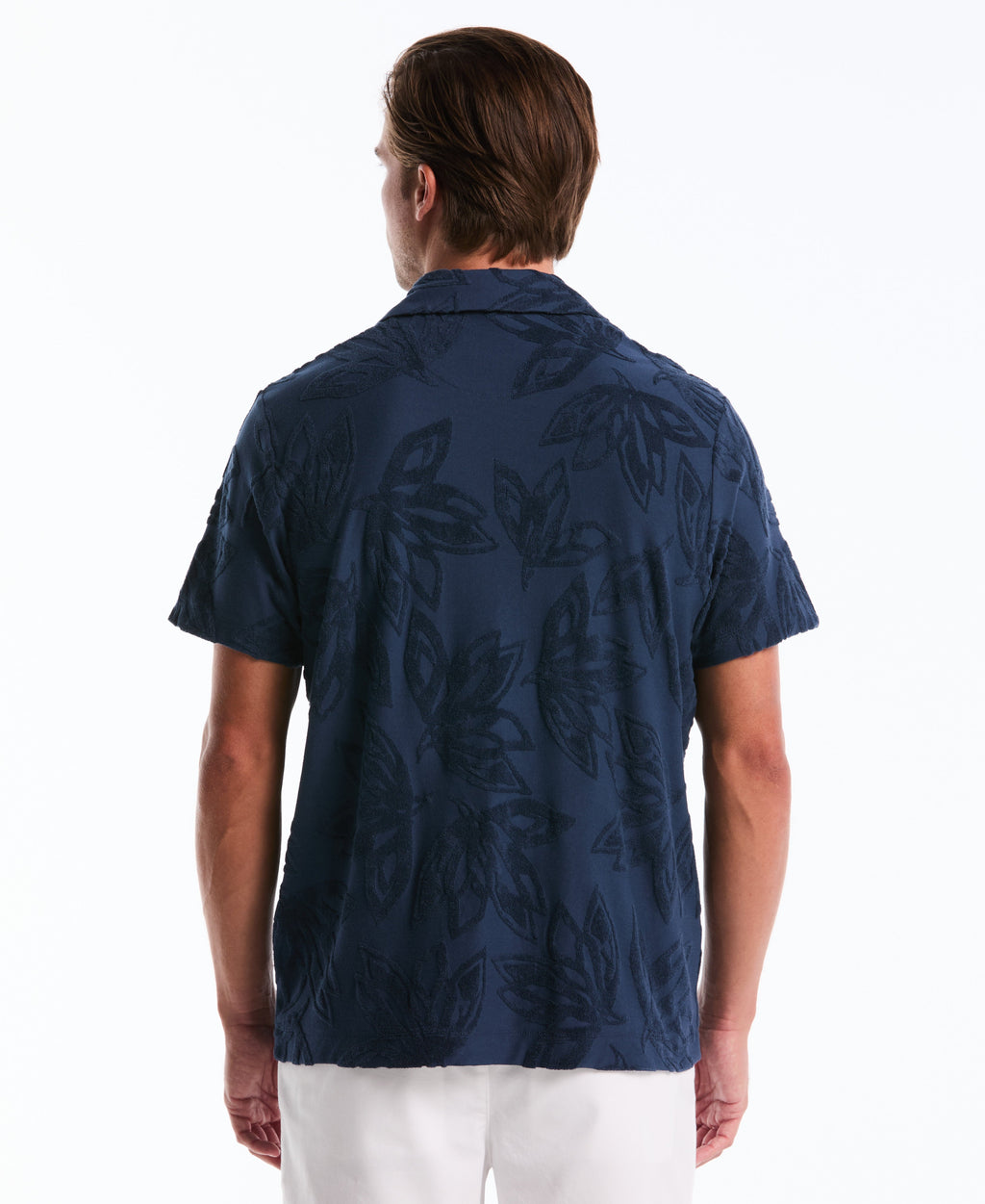 Terry Floral Button Sweater Polo