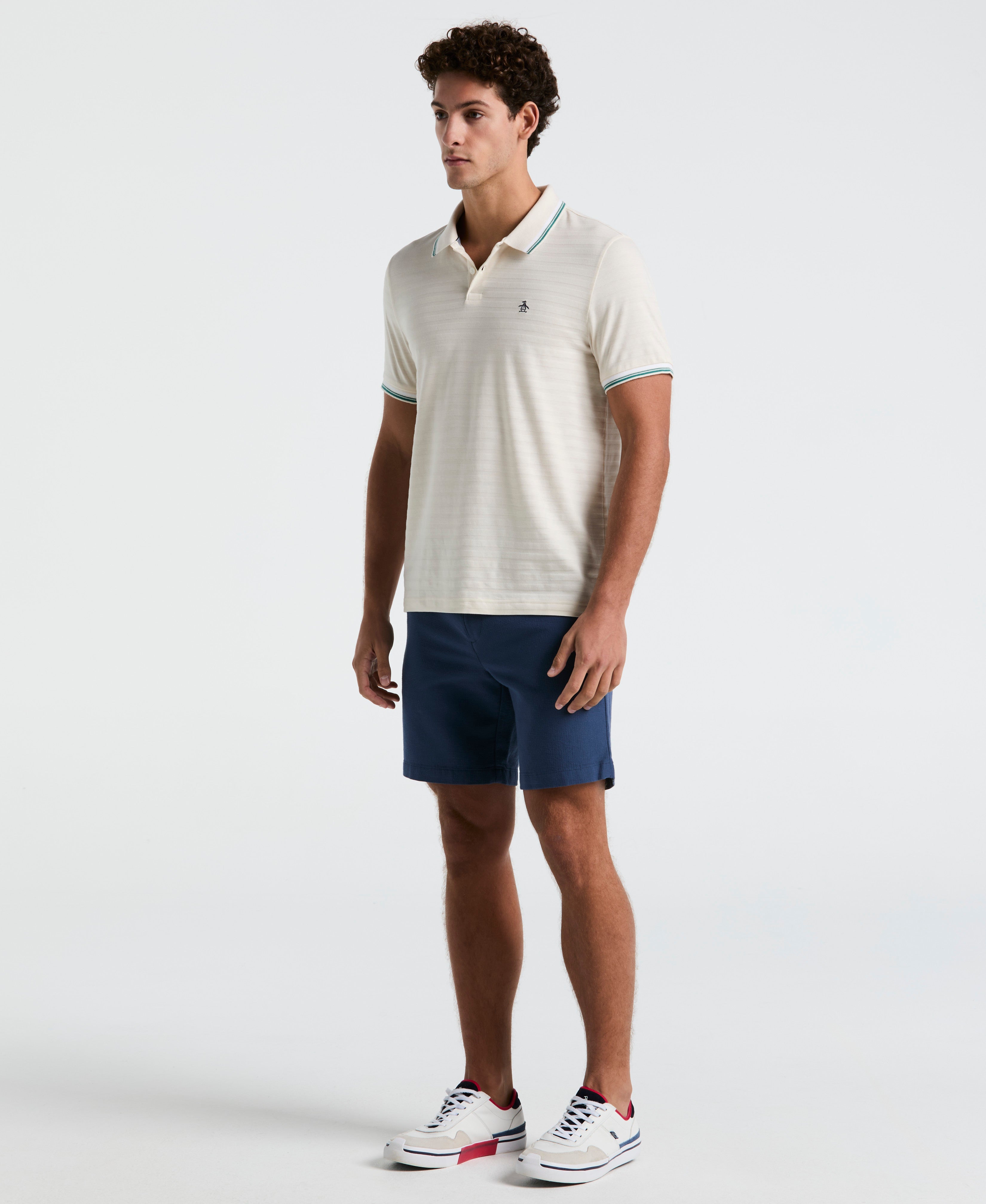 Textured Slub Tipped Polo