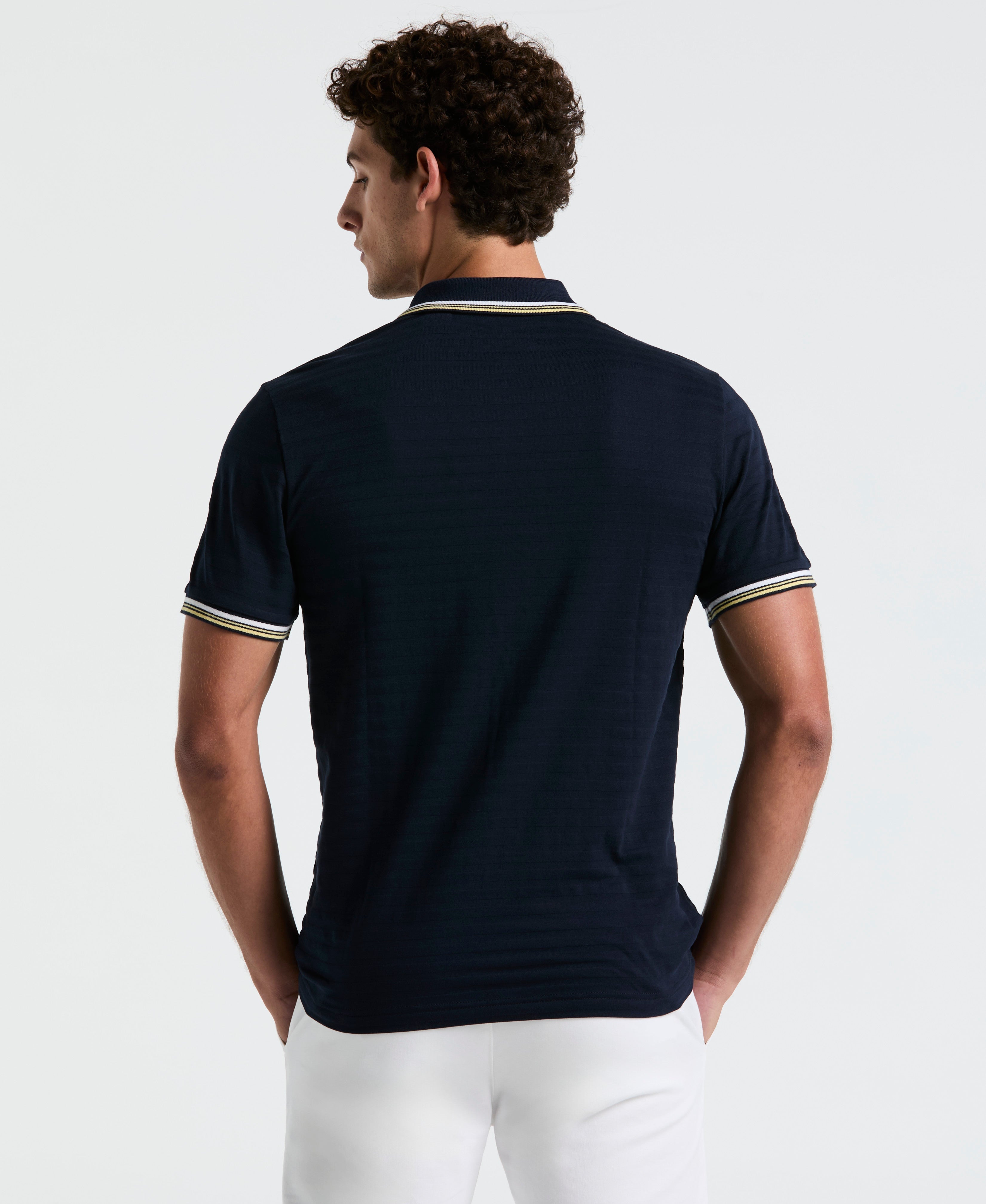 Textured Slub Tipped Polo