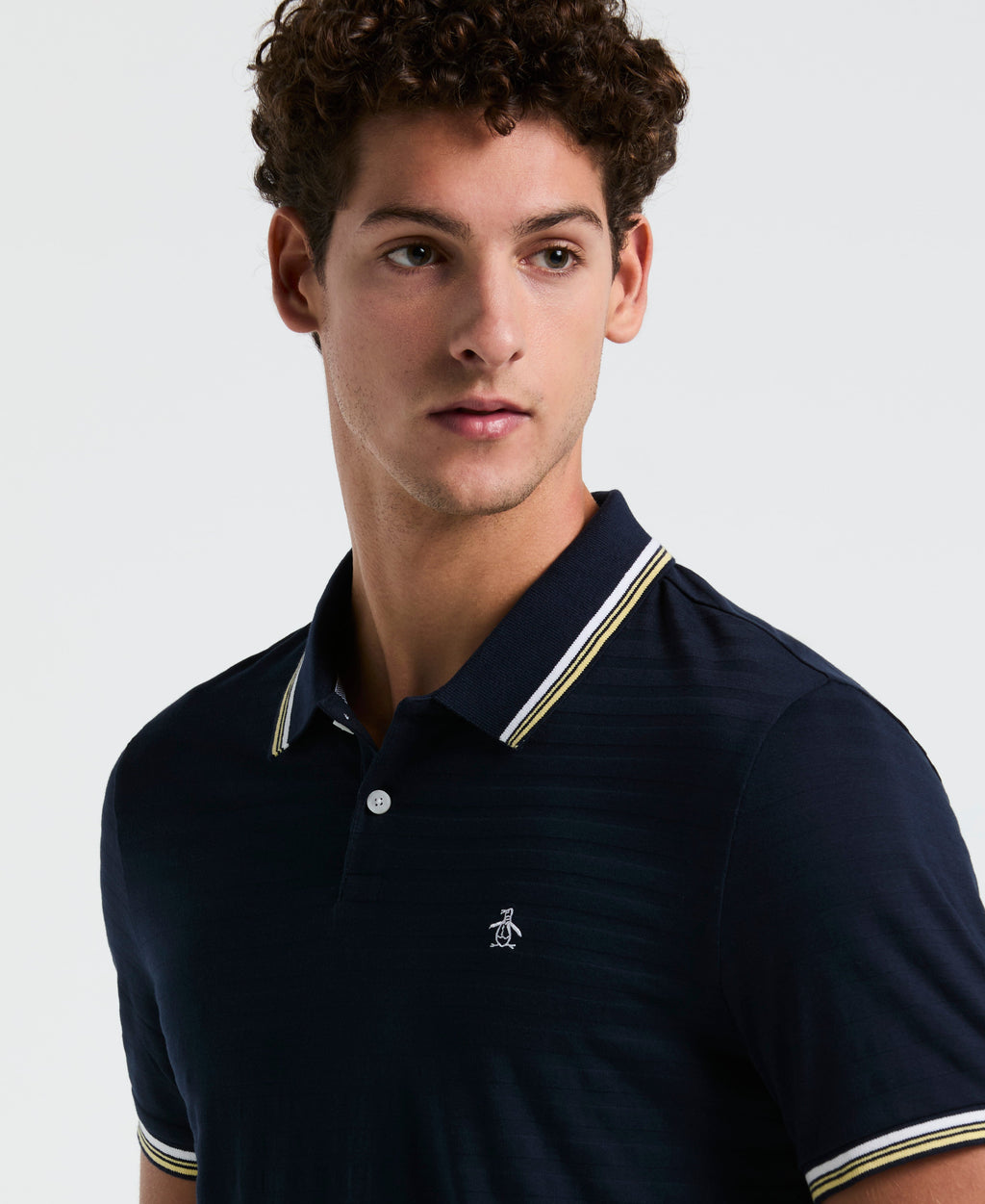 Textured Slub Tipped Polo