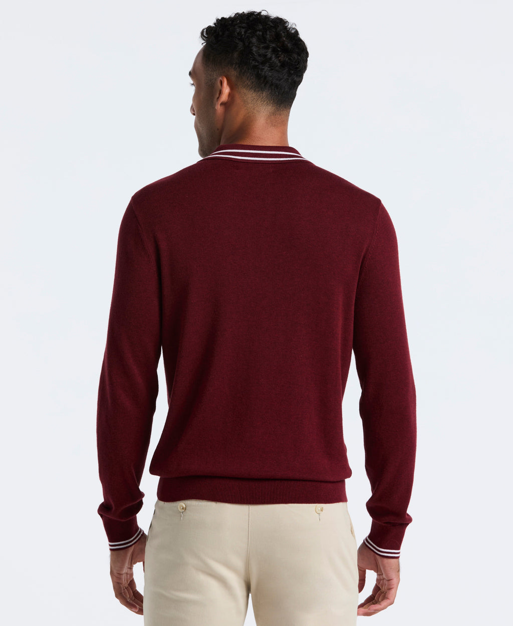 Tipped Quarter Zip Sweater Polo